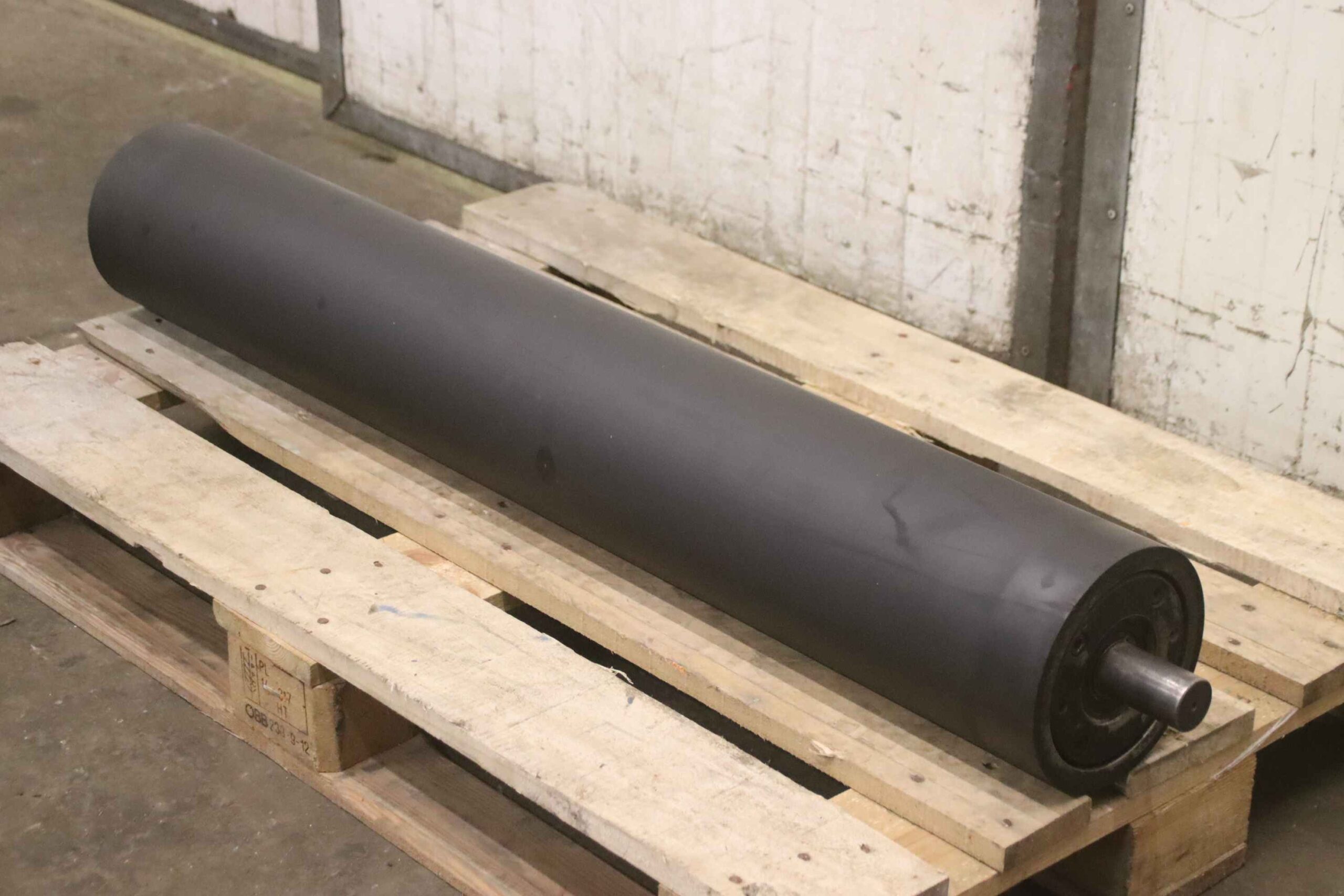 Transportrolle mit Freilauf von unbekannt - Ø 185 x 1190 mm