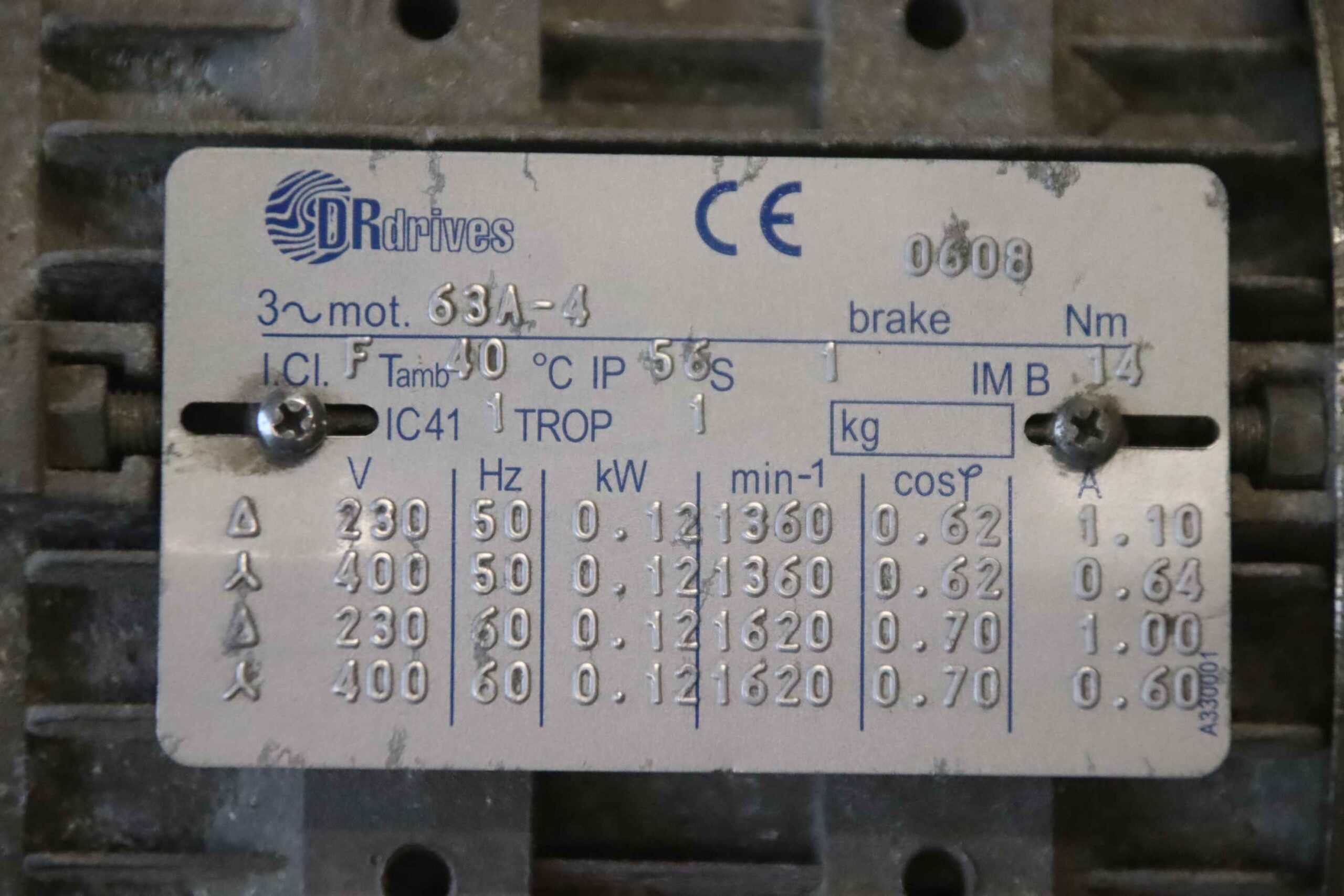 Getriebemotor 0,12 kW 45 U/min von Motovario - NHRV/ 030 63A-4 – Bild 4