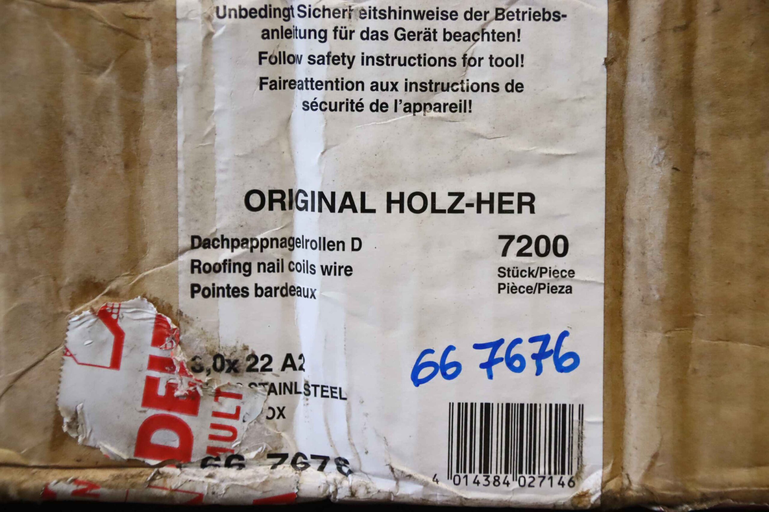 Dachpappnägel Nagelrollen Edelstahl 1 Karton von Holz-Her - 3,0x22 A2 – Bild 4