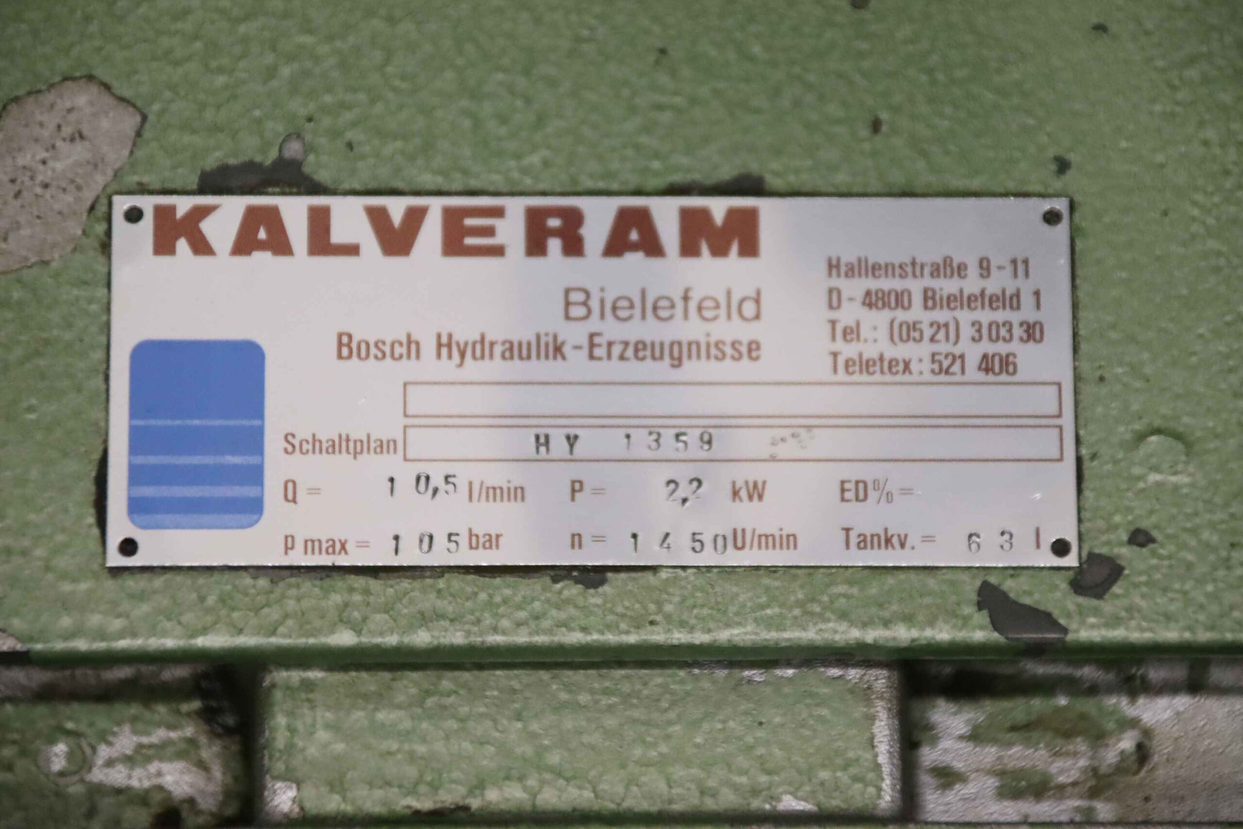 Hydraulikaggregat 2,2 kW 105 bar von Bosch - HY 1359 – Bild 4