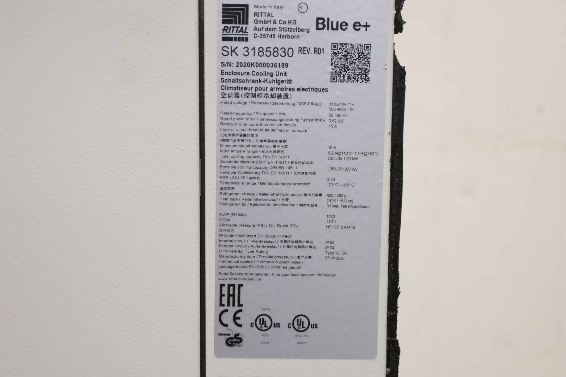 Schaltschrank-Kühlgerät von Rittal - Blue e+ SK 3185.830 1,6 kW – Bild 4