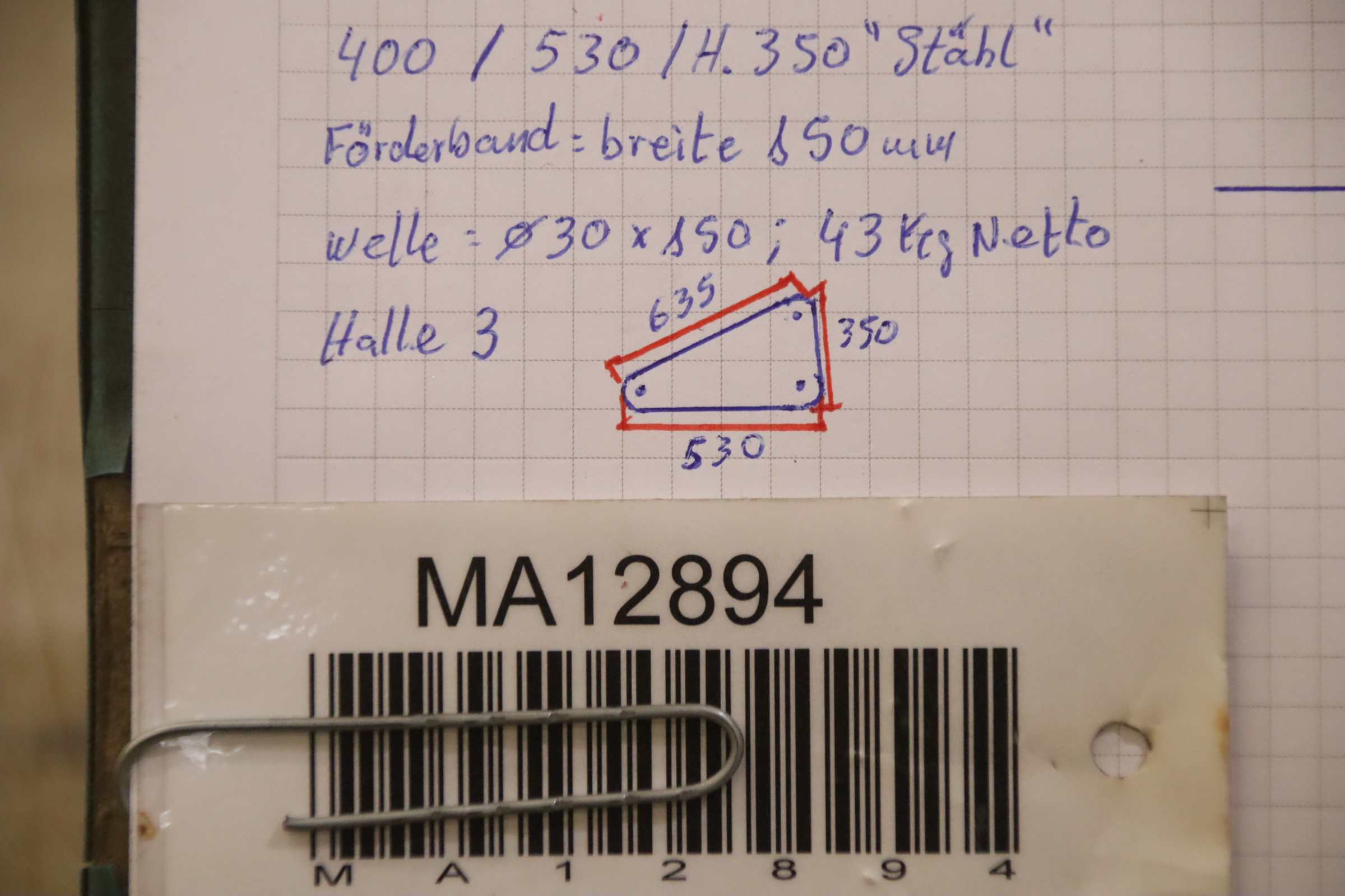 Förderband mit Vakuum-Teilfläche von unbekannt - 150 x 635 mm – Bild 8