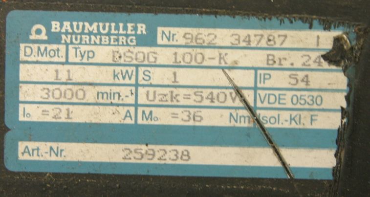 Drehstrom-Synchronmotor von Baumüller SEW - DSOG 100-K – Bild 5