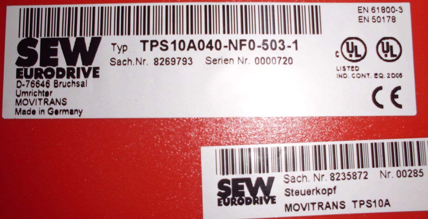 Frequenzumrichter von SEW Eurodrive - TPS 10A040-NFO-503-1 – Bild 3