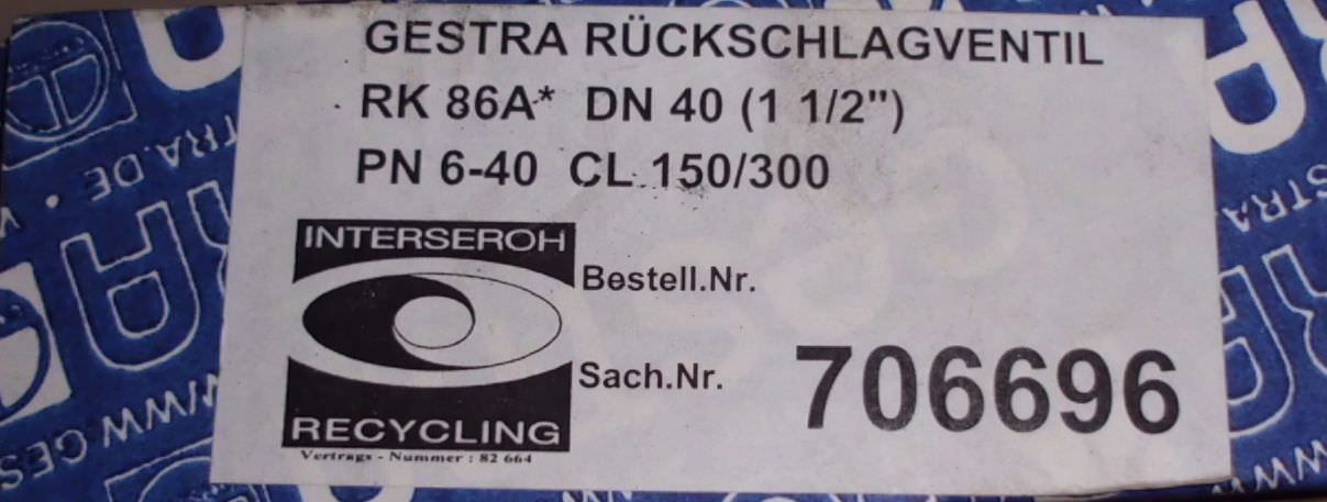 Rückschlagventil DN40 von Gestra - PN40 – Bild 8