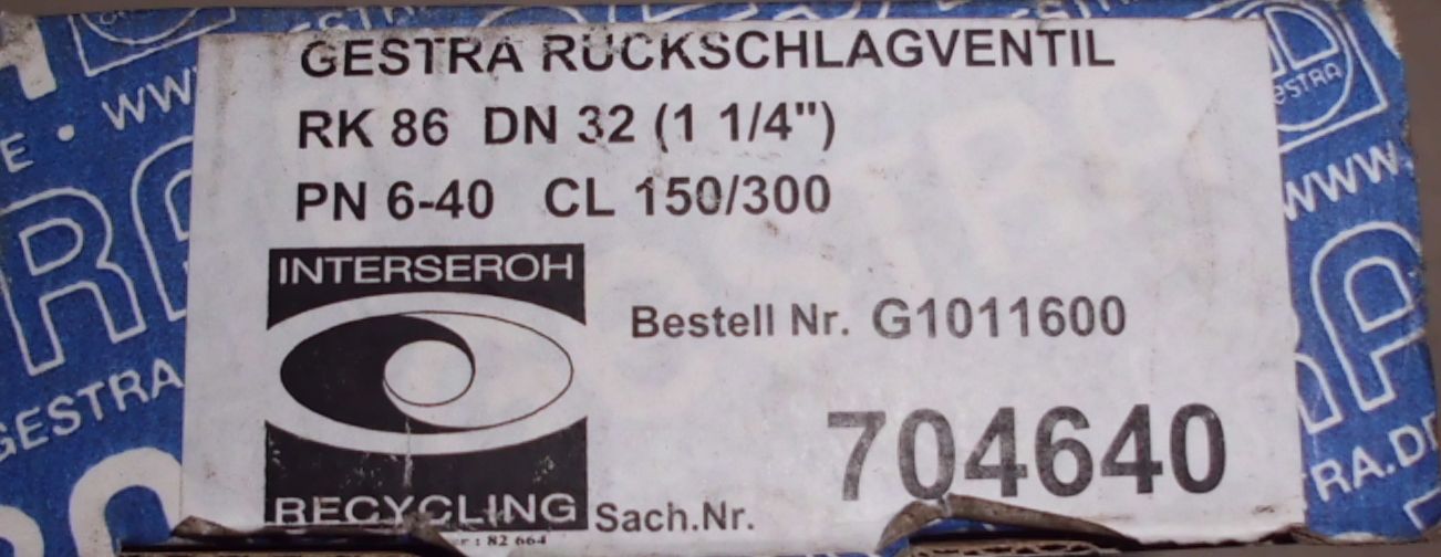 Rückschlagventil DN32 von Gestra - PN40 – Bild 4