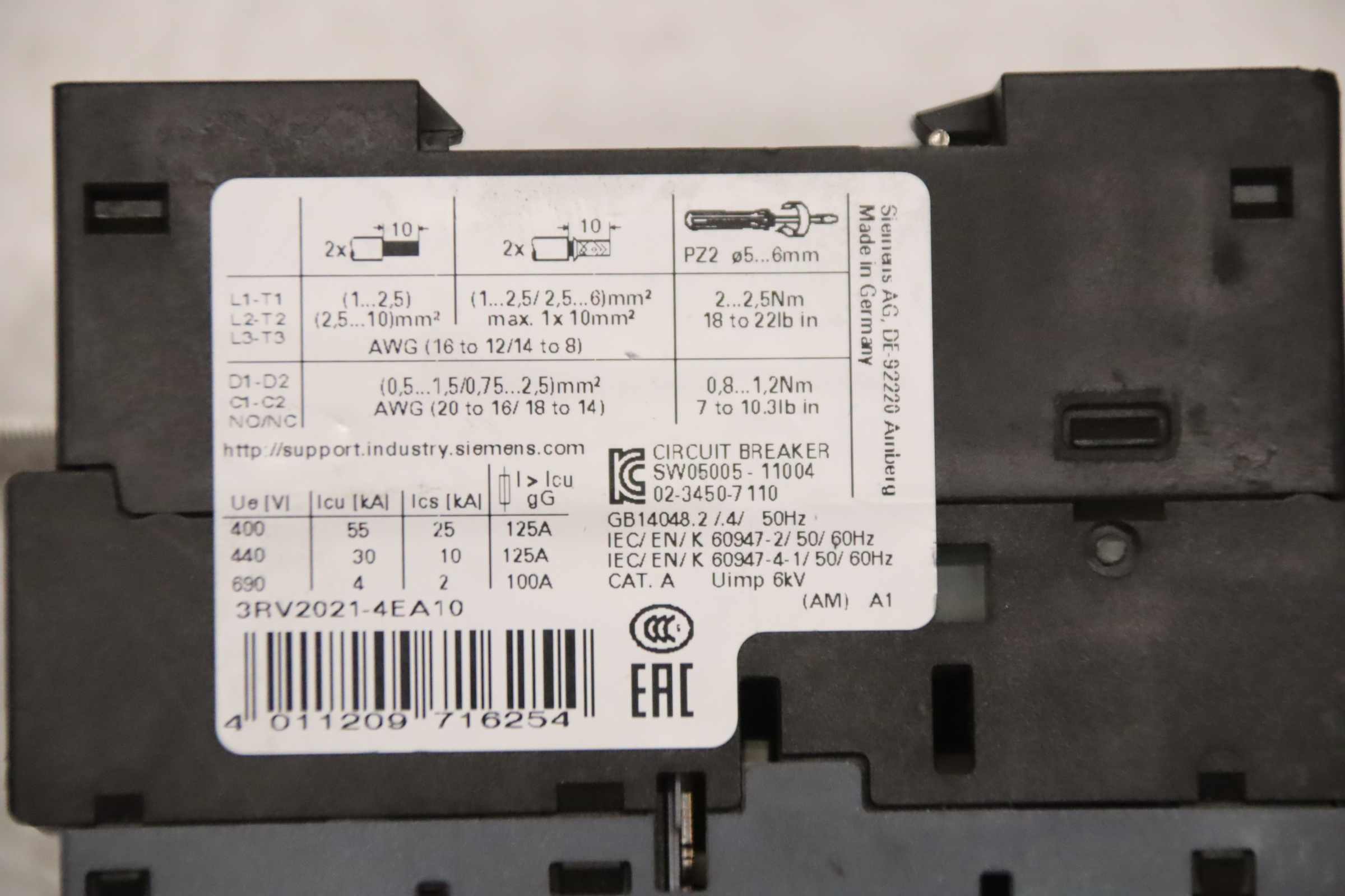 Hilfsschalterblock von Siemens - 3RV2021-4EA10 – Bild 4