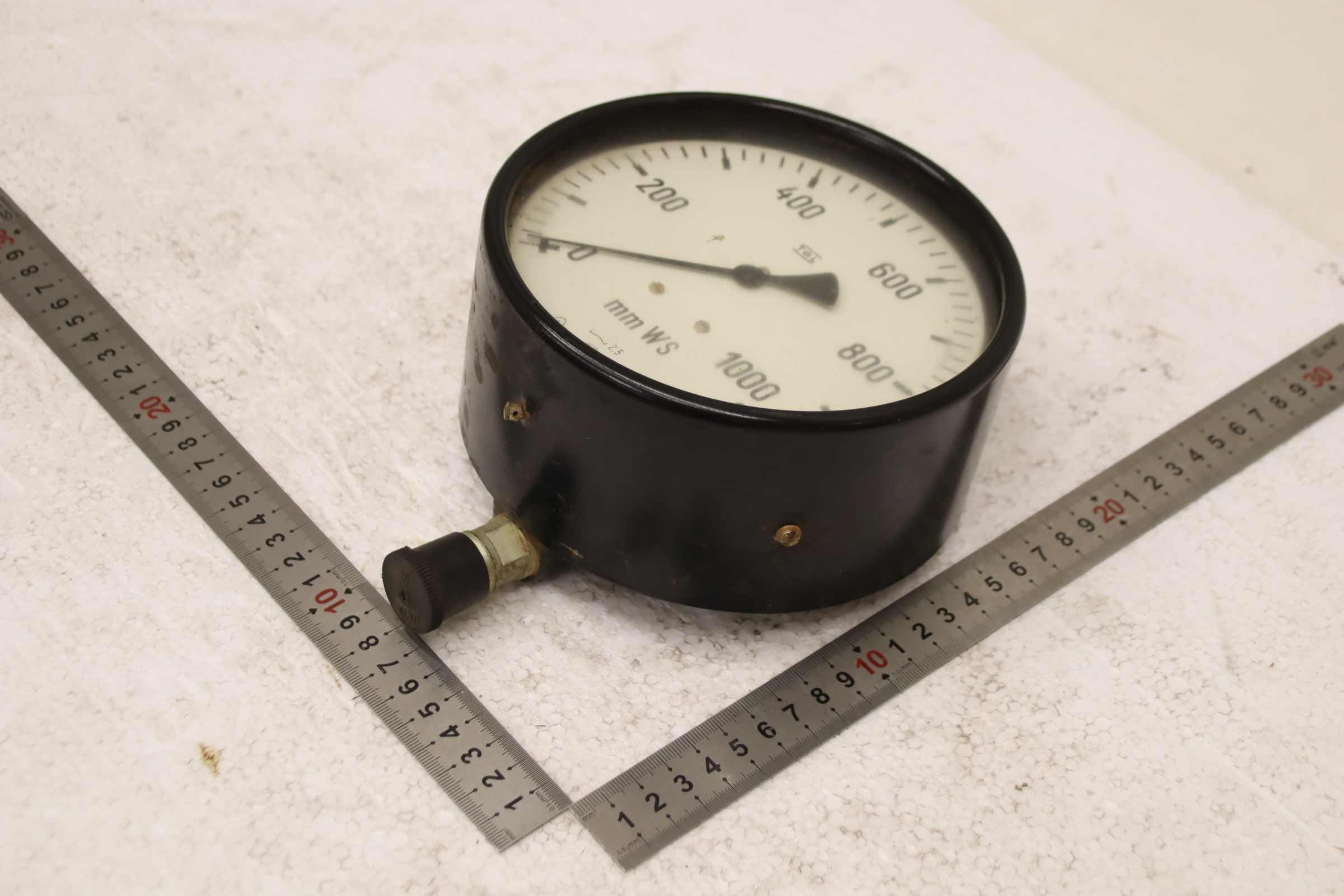 Manometer 0 - 0,1 bar / 0-1000 mmWs von TGL - Ø 160 mm 0-1000 mmWs