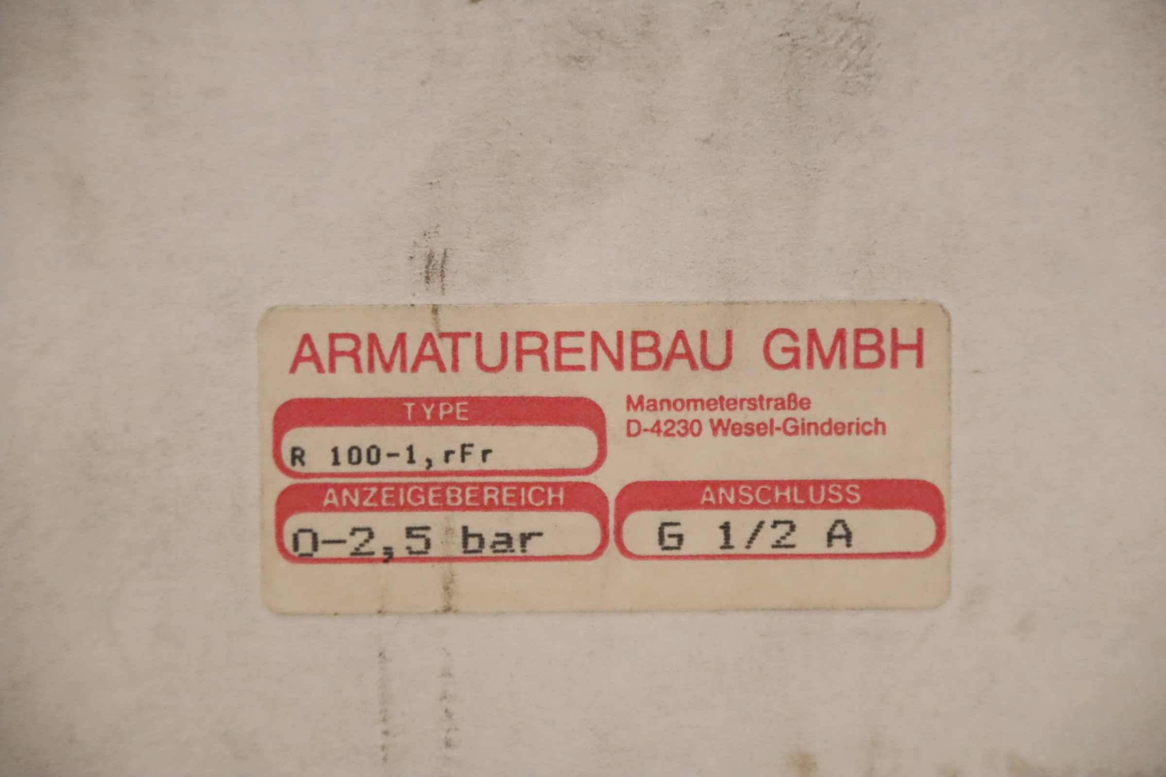 Manometer 0-2,5 bar von Armaturenbau - R 100-1 rFr 0-2,5 bar G1/2 A – Bild 7