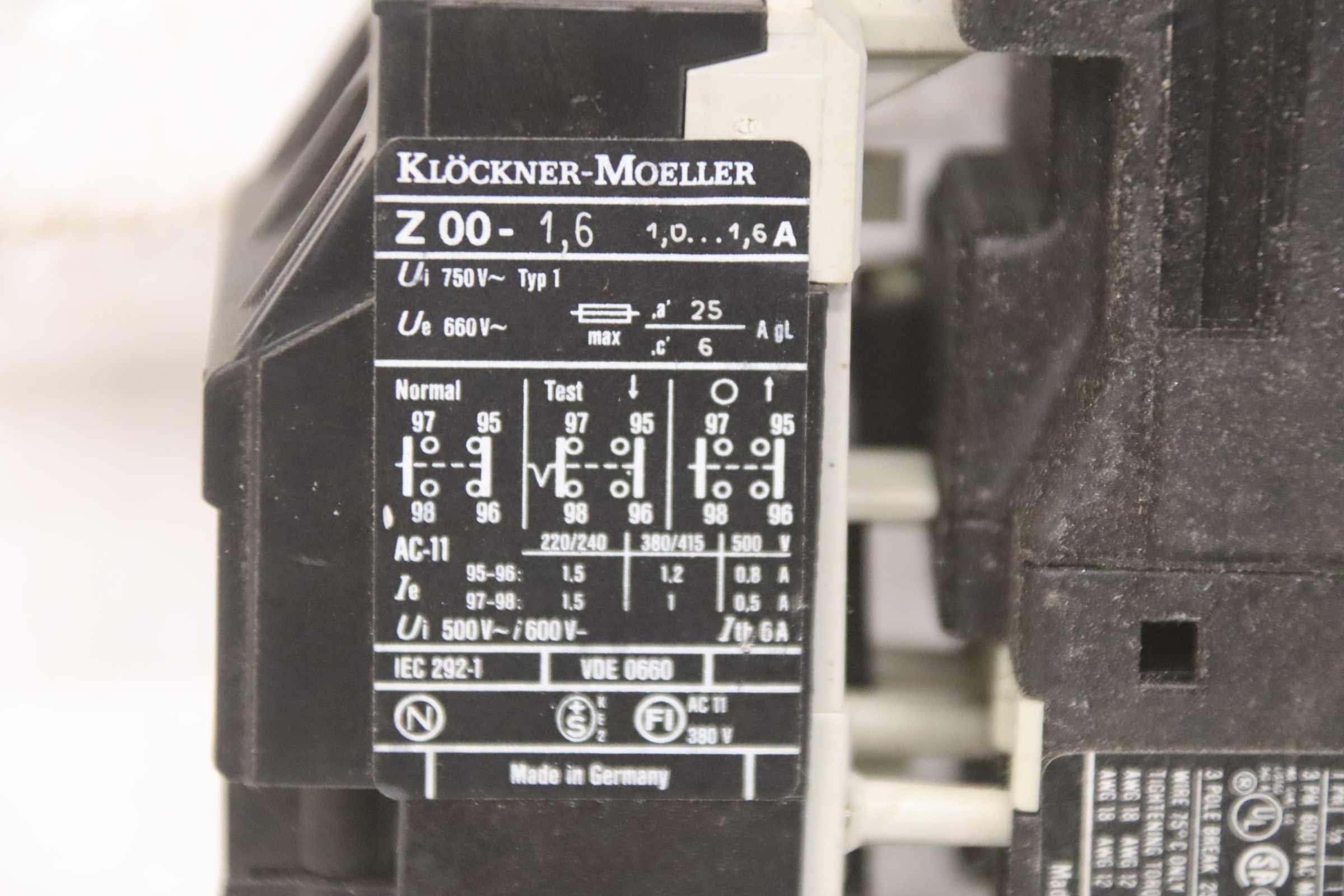 Schütz von Klöckner Moeller - DIL 00 M Z 00-1,6 – Bild 6