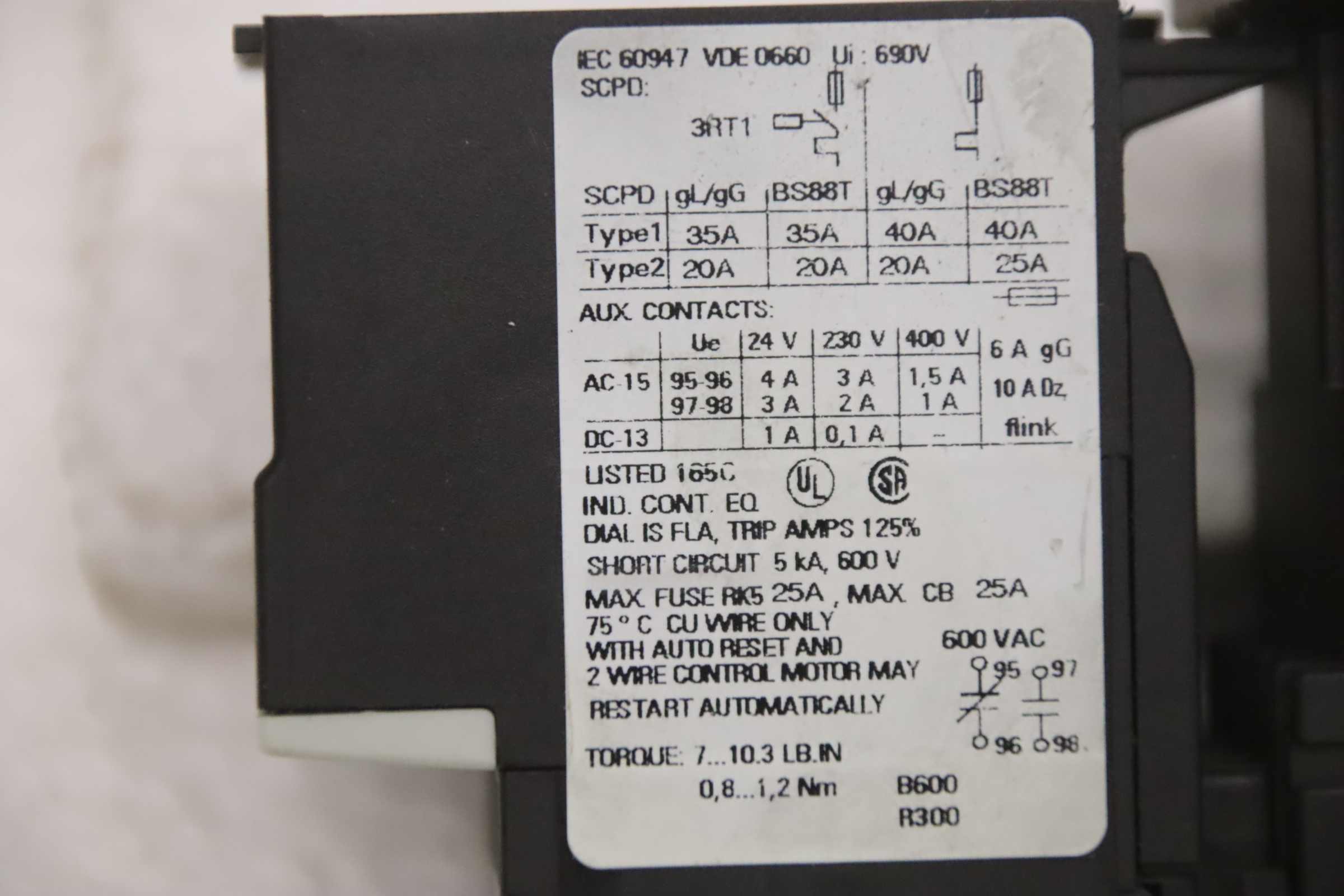 Motorschutzrelais von Siemens Moeller - Sirius 3R 3RU1116-1GB0 – Bild 5