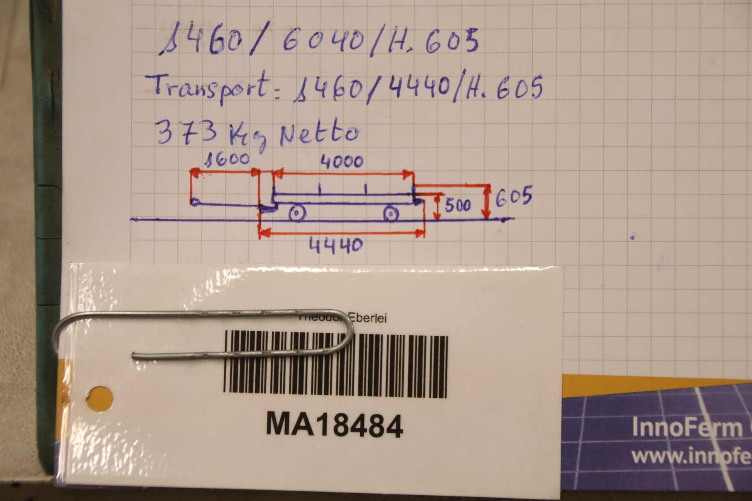 Schwerlast-Transportwagen 3 Tonnen von unbekannt - 4000/1460/H605 mm – Bild 8