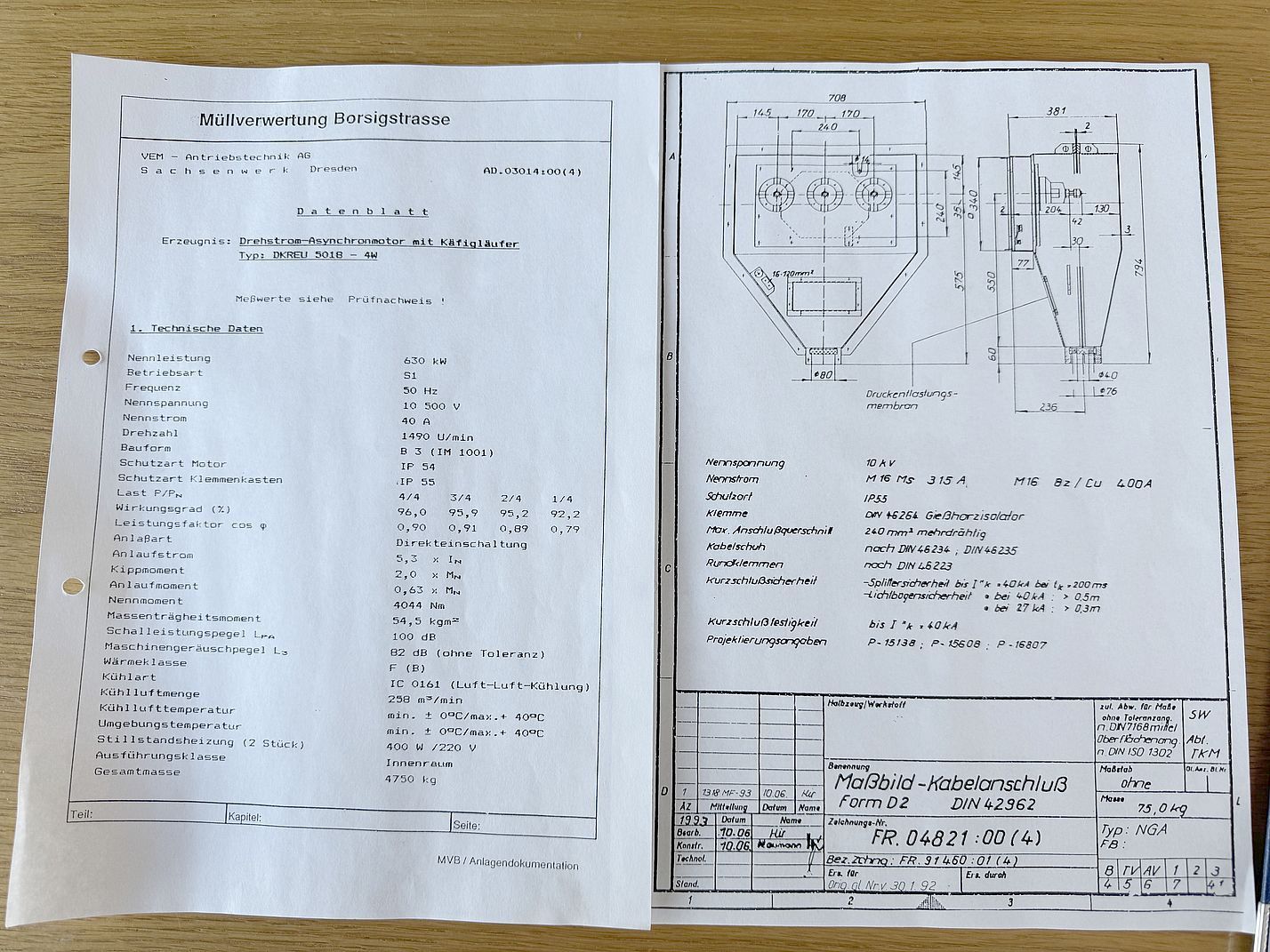 Hochspannungsmotor 630 kW 1493 U/min 10,5 kV von VEM - DKREU 5018-4W – Bild 15