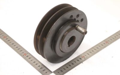 Keilriemenscheibe 2-rillig Ø153 mm von Alu - V-Riemenscheibe mit variabler Steigung