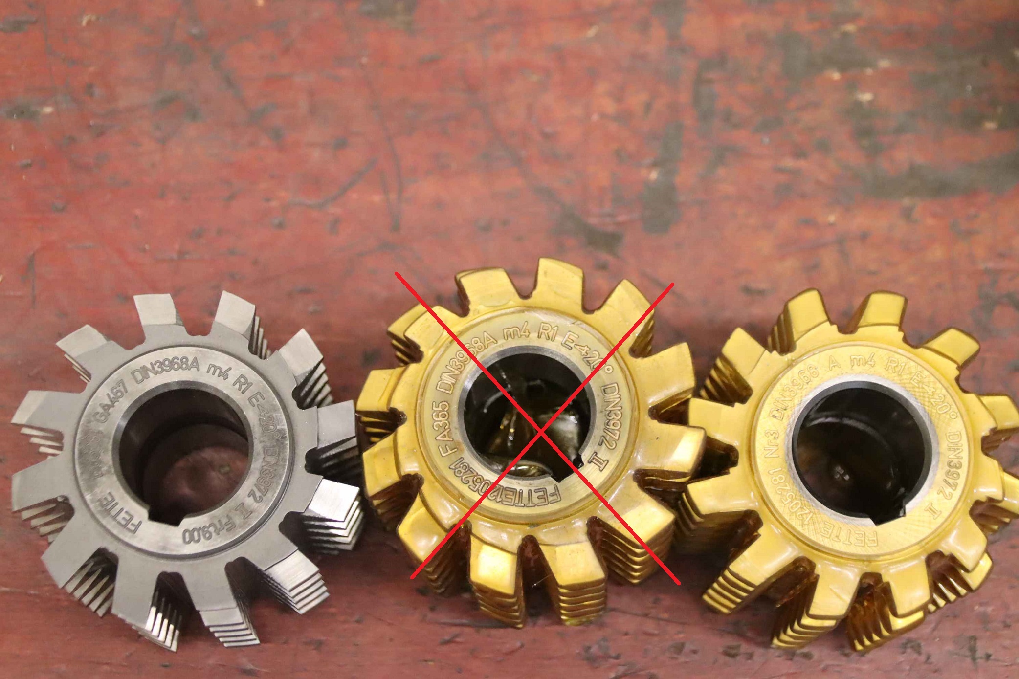 Modulfräser Wälzfräser 6 Stück von Fette - Mod.4 R1 EW 20° – Bild 4