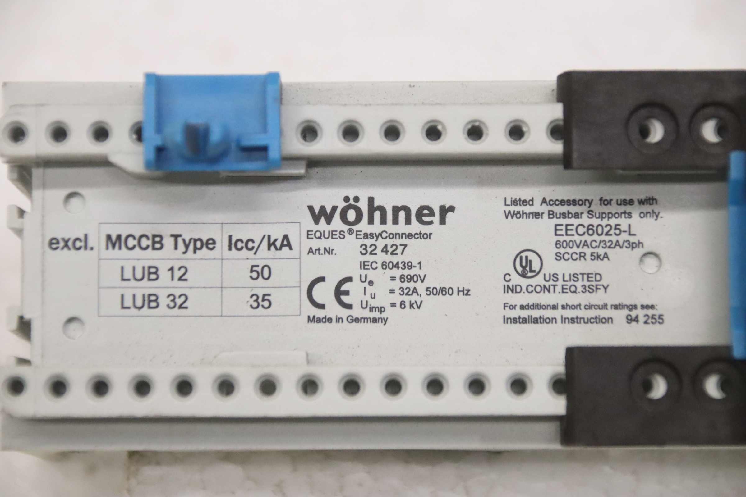 Sammelschienenadapter von wöhner - EEC6080-L MCCB LUB 12 LUB 32 32 427 – Bild 4