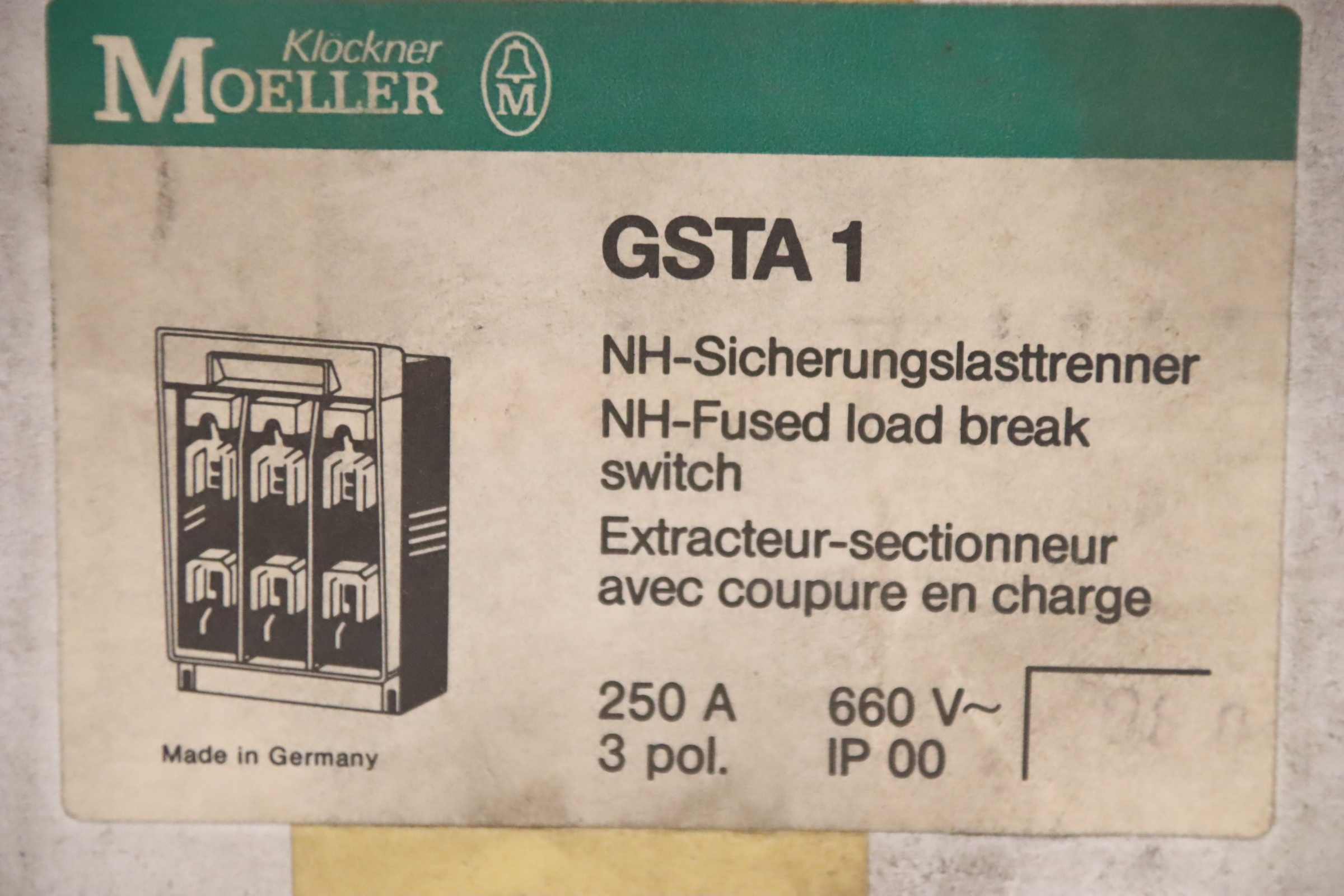 Lasttrennschalter NH-Sicherungslasttrenner von Klöckner Moeller - GSTA1 250 A – Bild 13