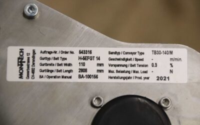 Förderband 87 m/min von Montech - TB30-140/M  110 x 1290 mm – Bild 5