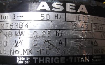Getriebemotor 0,18 kW 68 U/min von Asea - MT63B4 – Bild 4