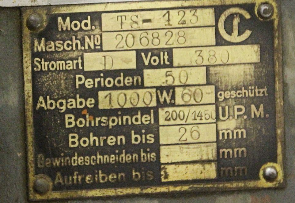 Standbohrmaschine MK3 von Cordia - TS-123 – Bild 10