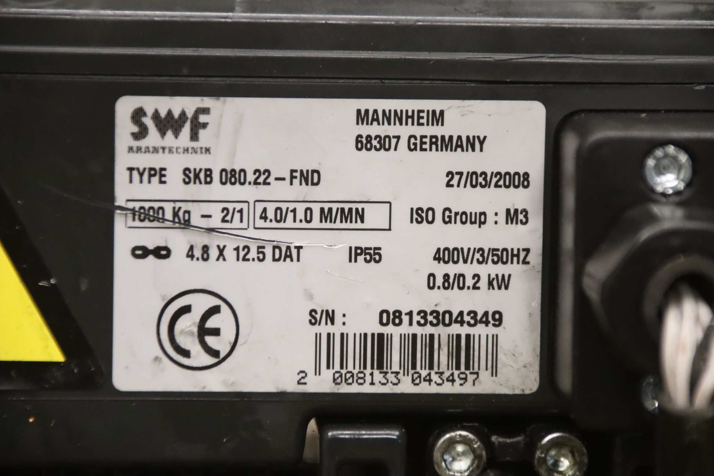 Säulenschwenkkran Ausleger 2,1 m /1000 kg von KWG/SWF - SSK-B 1,0-2,10 – Bild 7