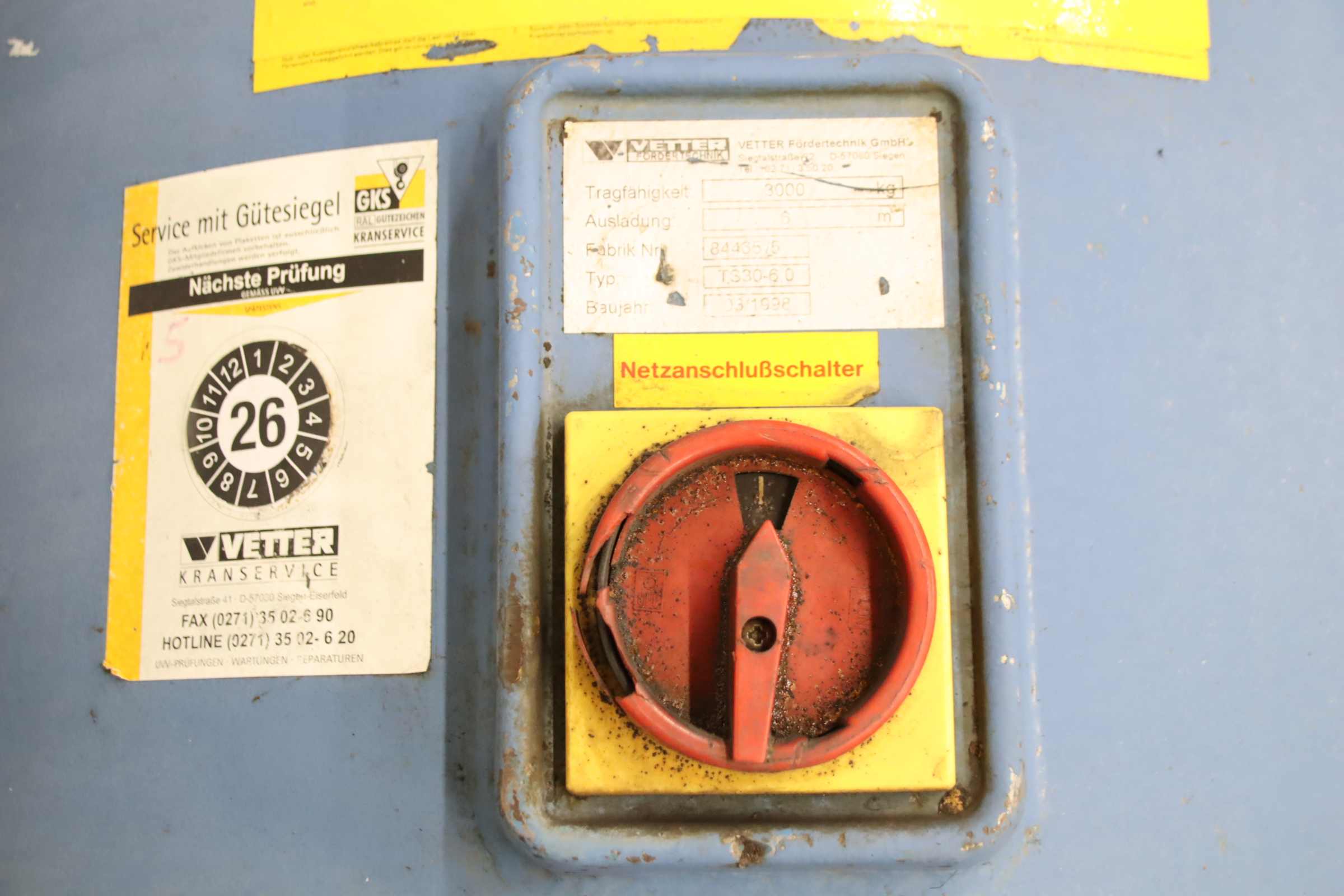 Säulenschwenkkran Ausleger 6 m /3000 kg von VETTER** - TS30-6,0 – Bild 11