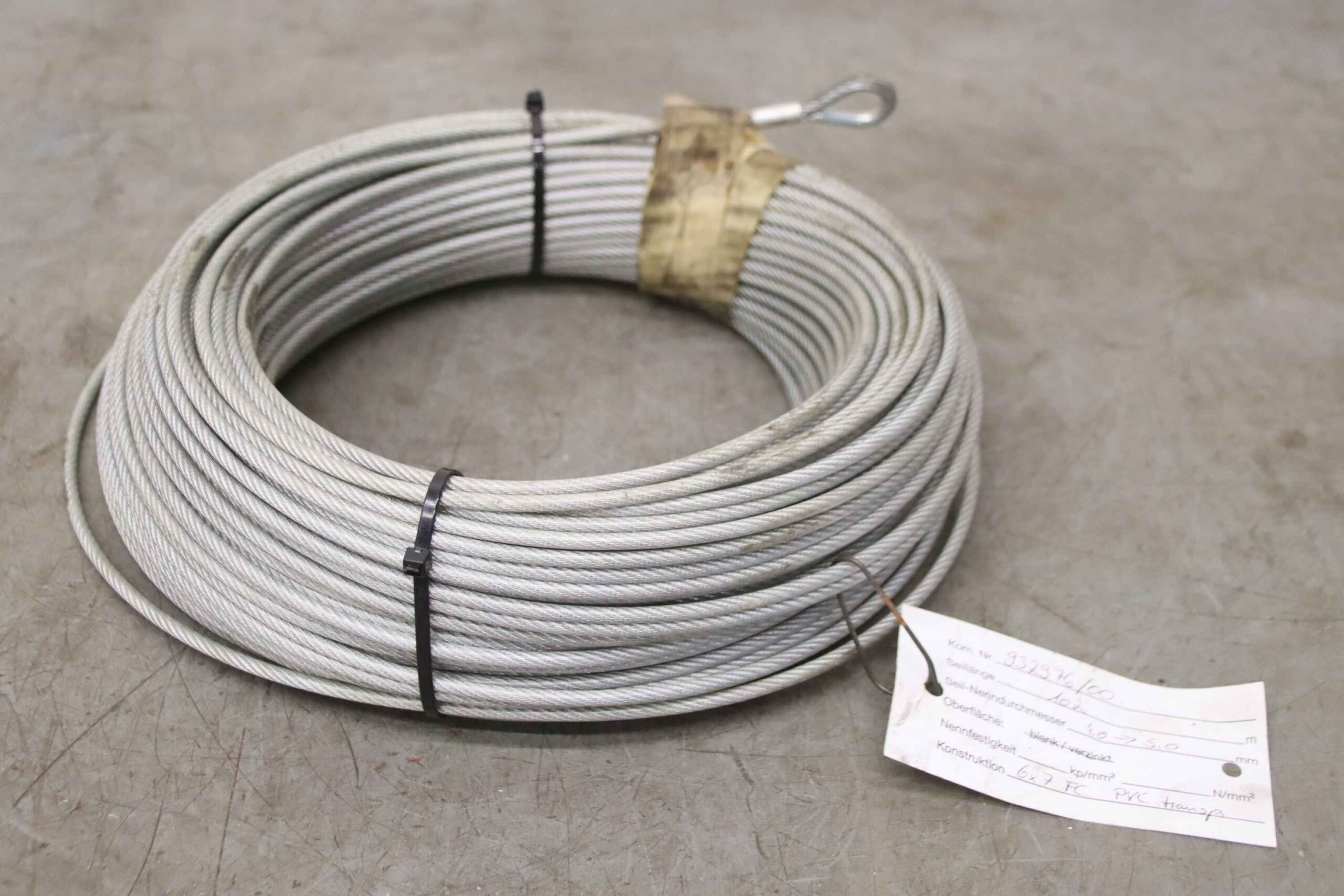 Drahtseil Ø 4 mm 102 m von Stahl** - 6x7 FC PVC transp. – Bild 3