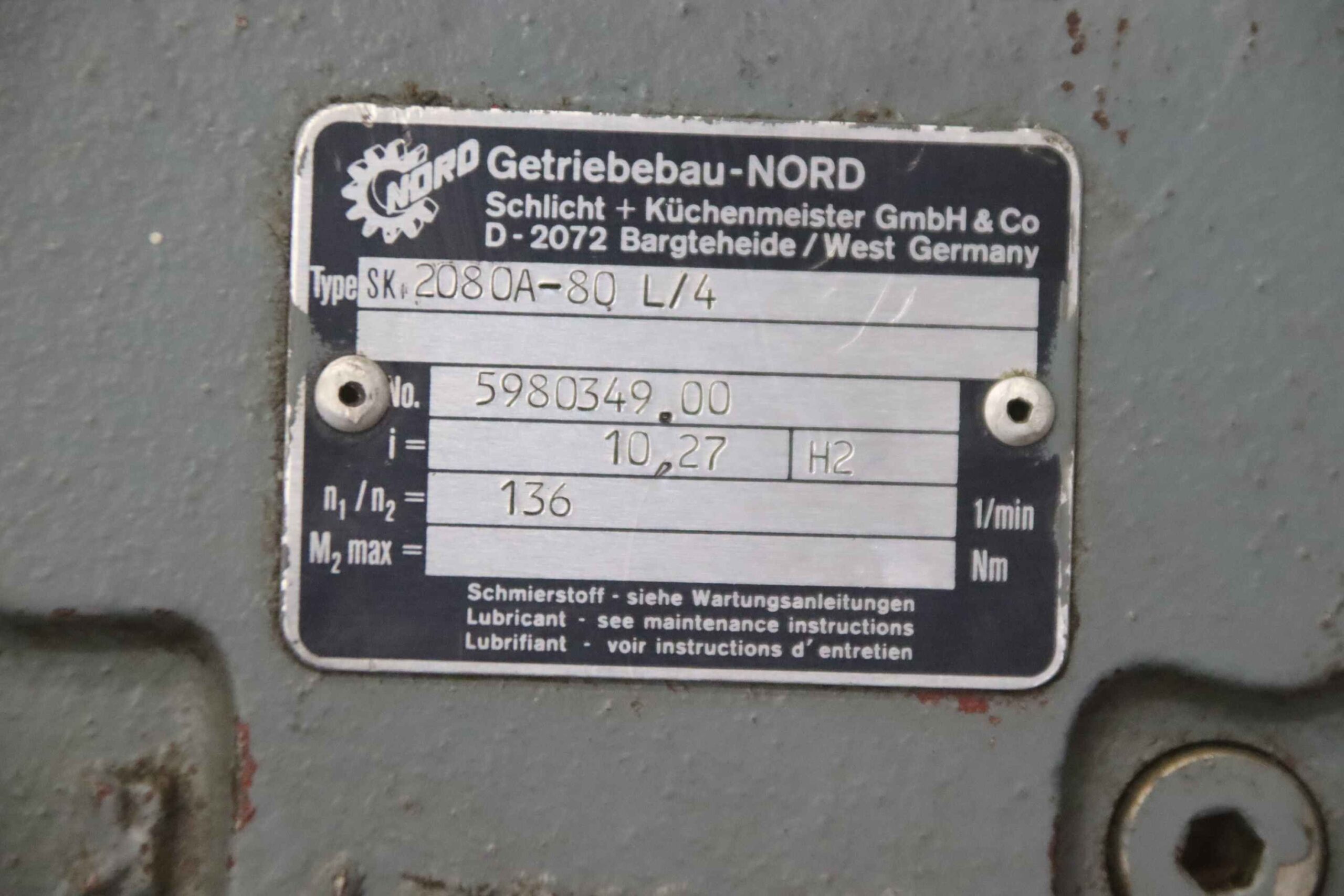Getriebemotor 0,75 kW 136 U/min von Nord - SK 2080A-80 L/4 – Bild 6