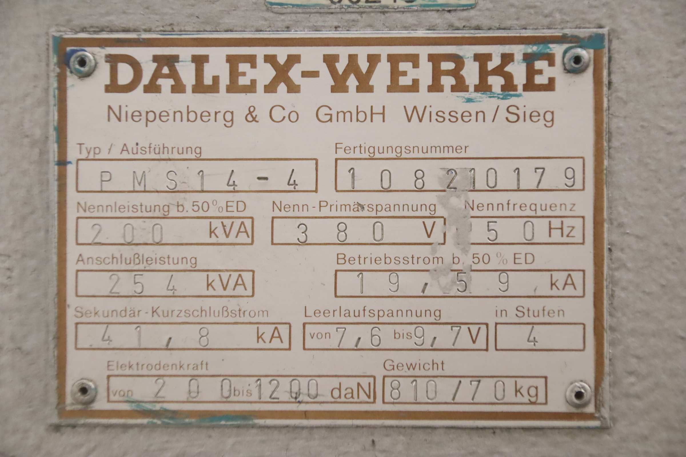 Punktschweißmaschine 200 kVA von Dalex - PMS 14-4 – Bild 4