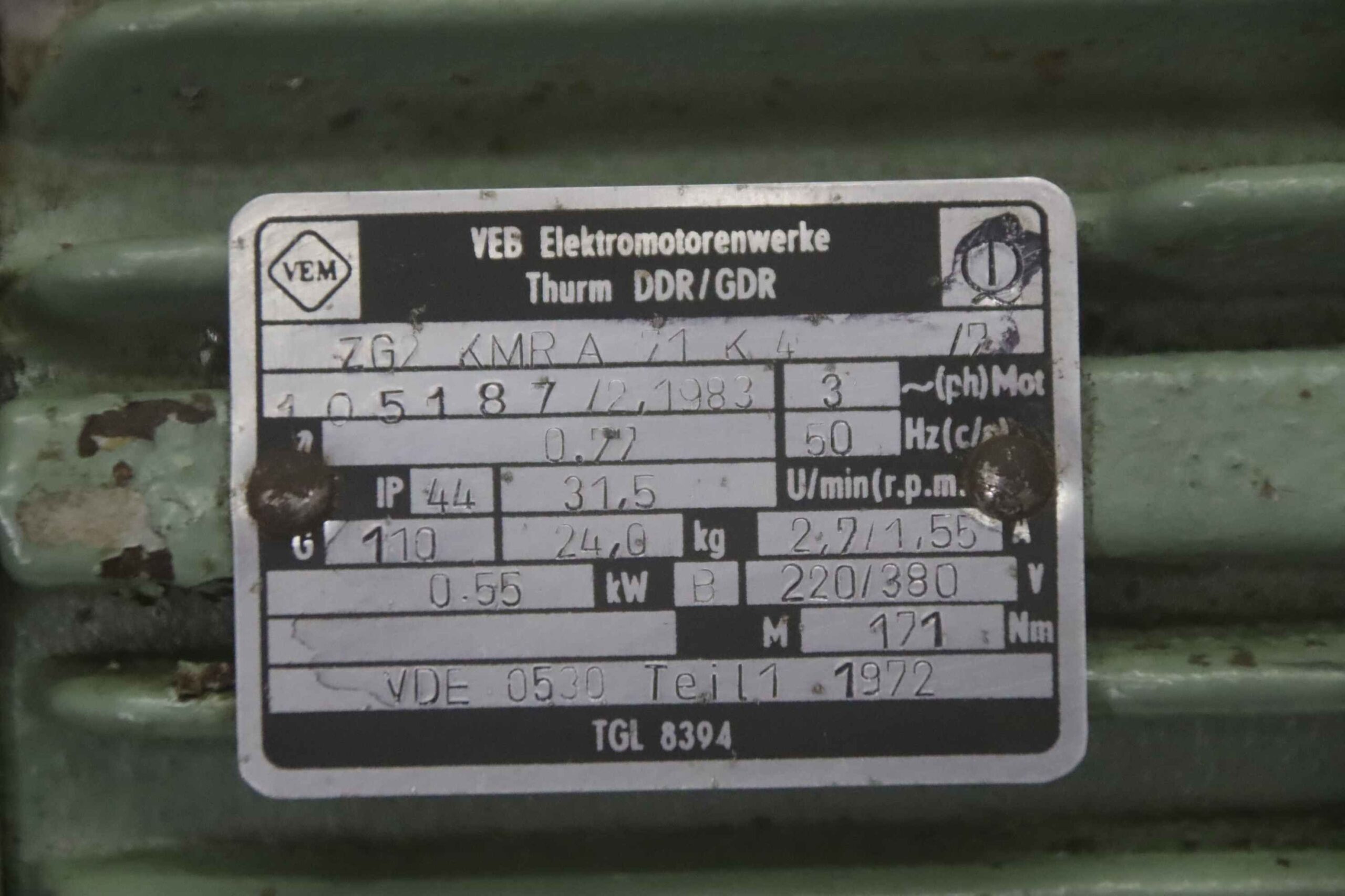 Getriebemotor 0,55 kW 31,5 U/min von VEM - ZG3 KMRA 80 G 6 – Bild 4
