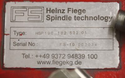 Motorschleifspindel von FS JE Santenberg - HSP 190 182.532.01  GTC S 2 – Bild 4