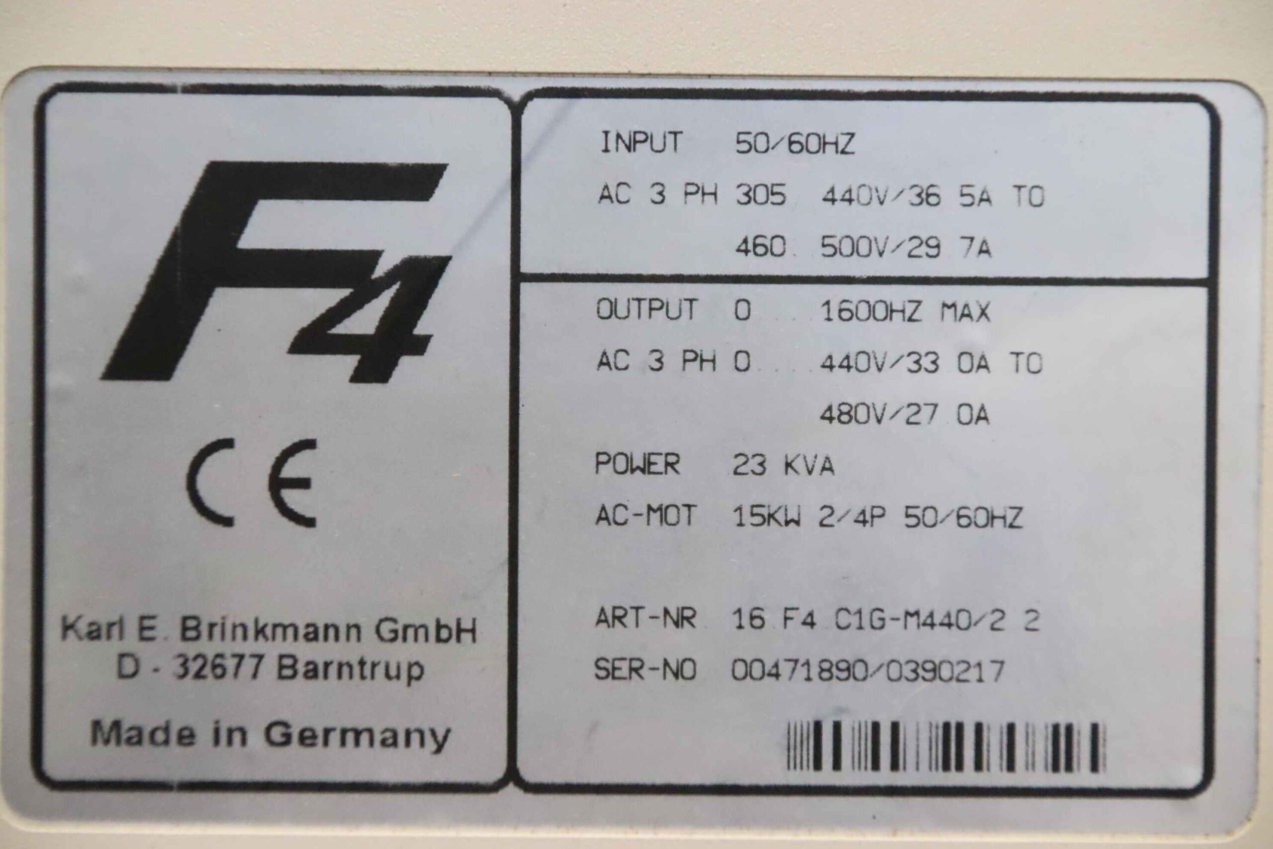 Frequenzumrichter 15 kW von KEB - Combivert F4 16 F4 C1G-M440/2 2 – Bild 4