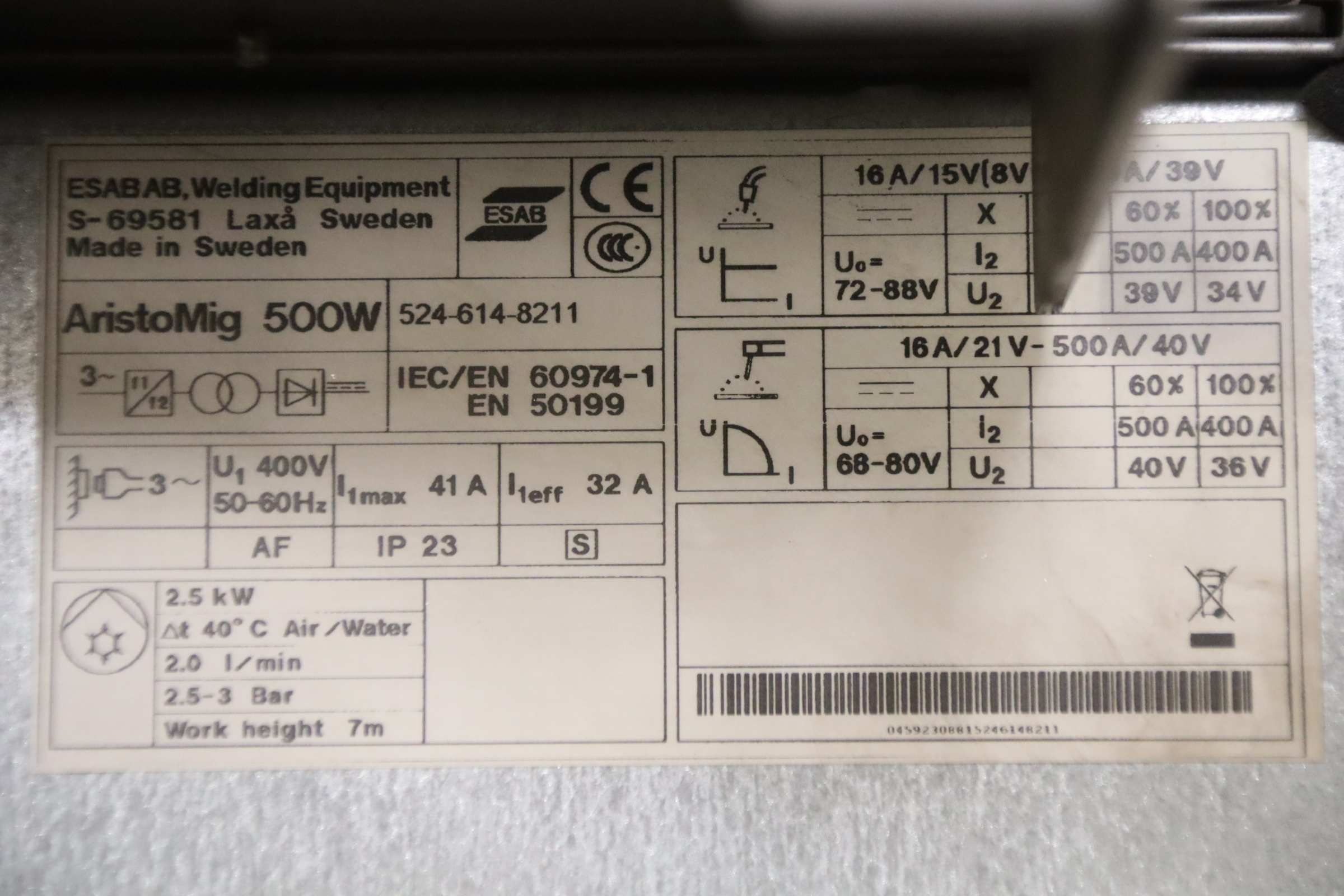 Schutzgasschweißgerät 500 A Puls von Esab - AristoMig 500W – Bild 4