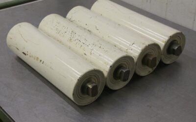 Förderbandrollen Transportrollen von Stahl - Ø 115 x 380 mm