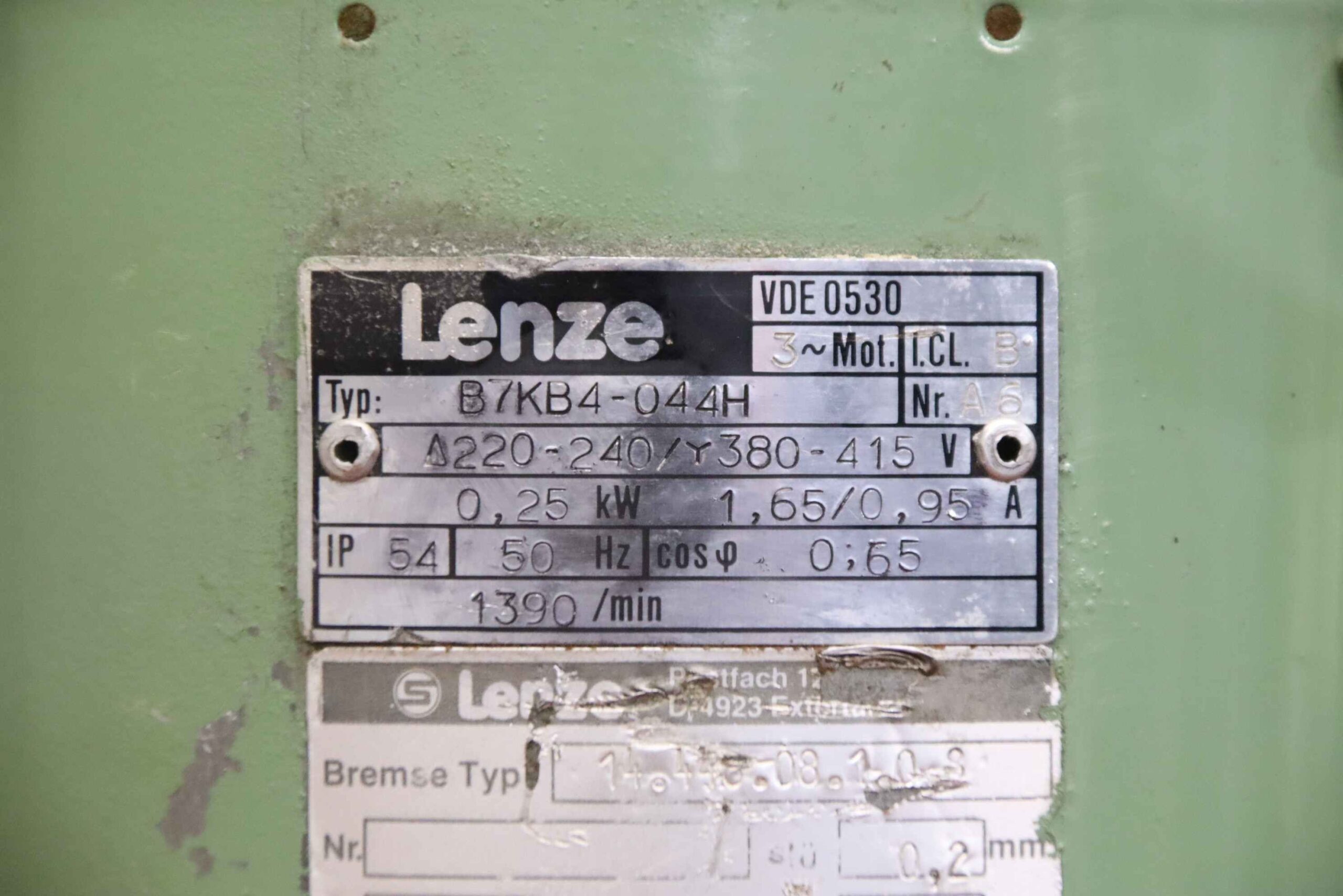 regelbarer Getriebemotor 0,25 kW 54 - 11 U/min von Lenze - 11.432.10.08.1 B7KB4-044H – Bild 5