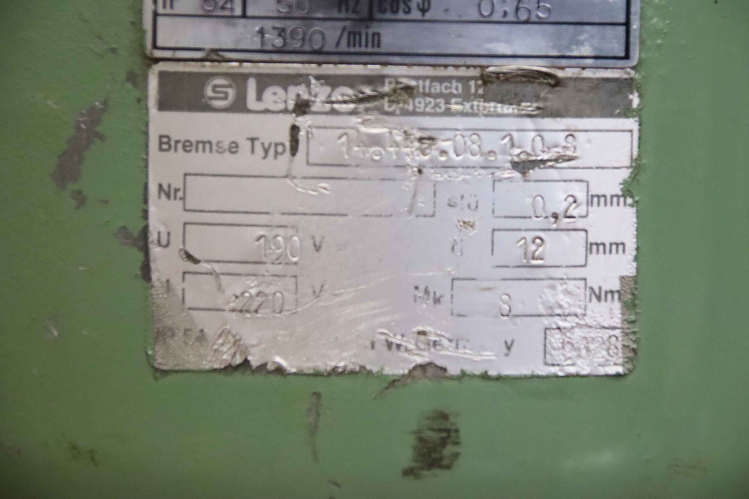 regelbarer Getriebemotor 0,25 kW 54 - 11 U/min von Lenze - 11.432.10.08.1 B7KB4-044H – Bild 6