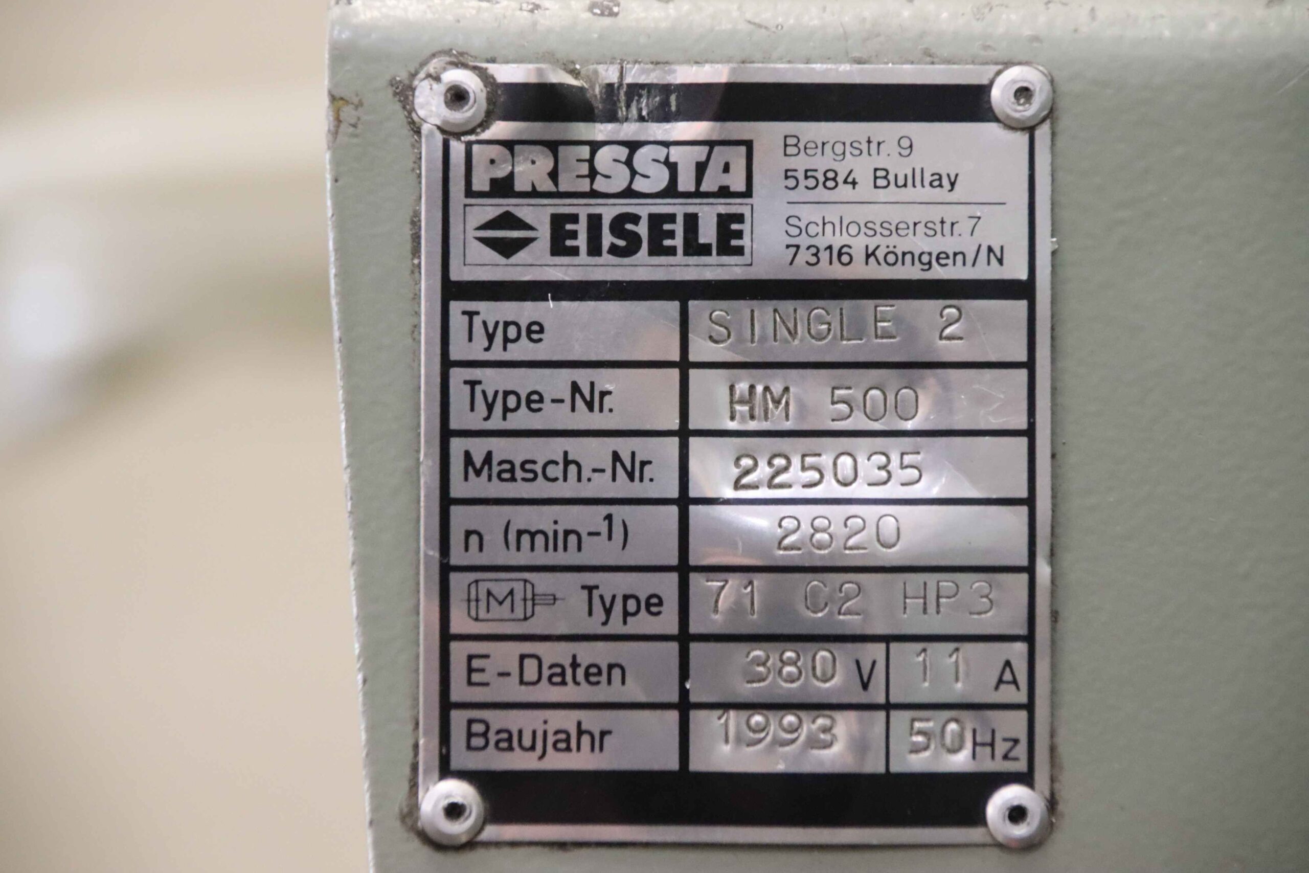 Doppelgehrungssäge von Pressta Eisele Emmegi - SINGLE 2 HM500 – Bild 4