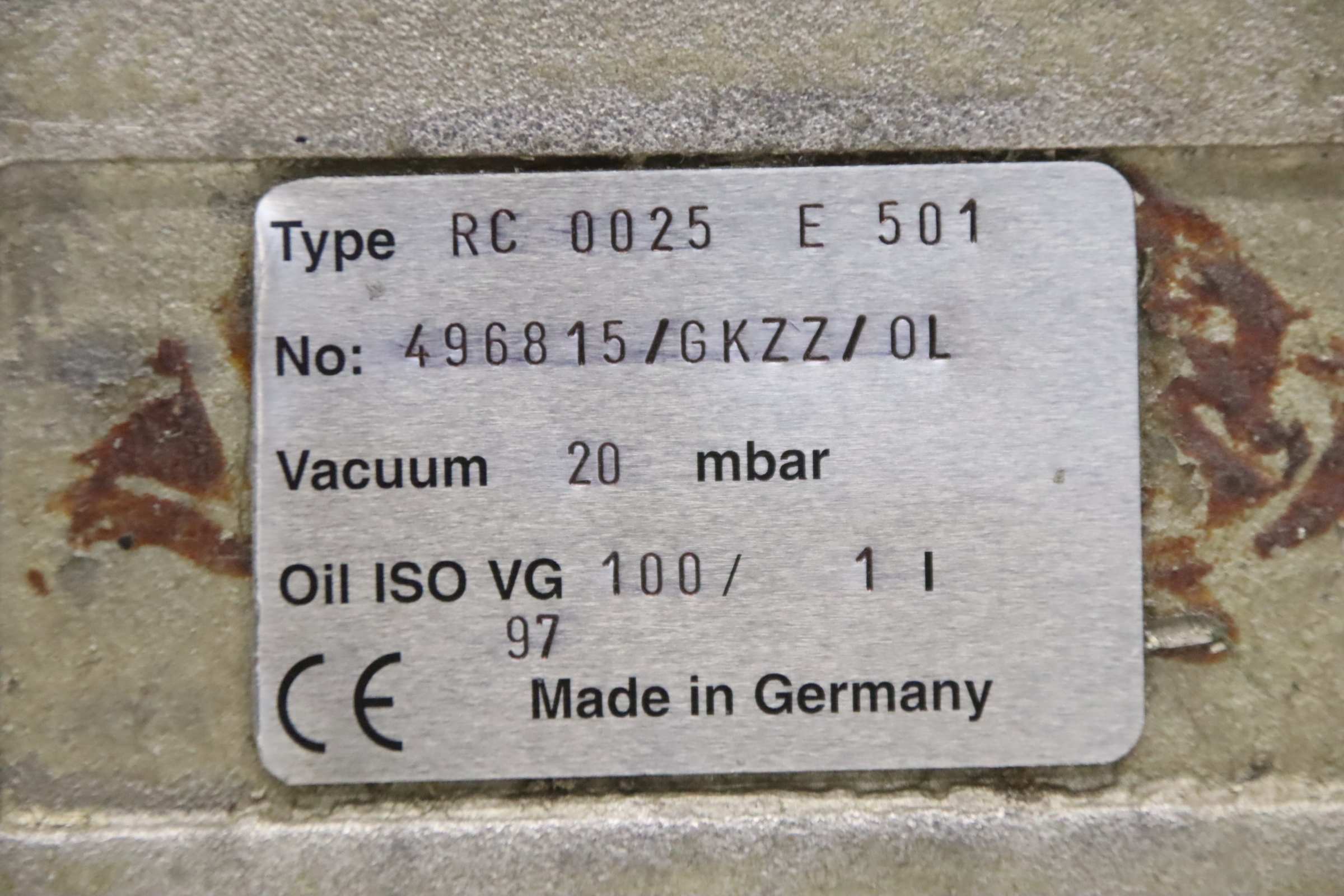 Vakuumpumpe 0,75 kW von Busch - RC 0025 E 501 – Bild 7