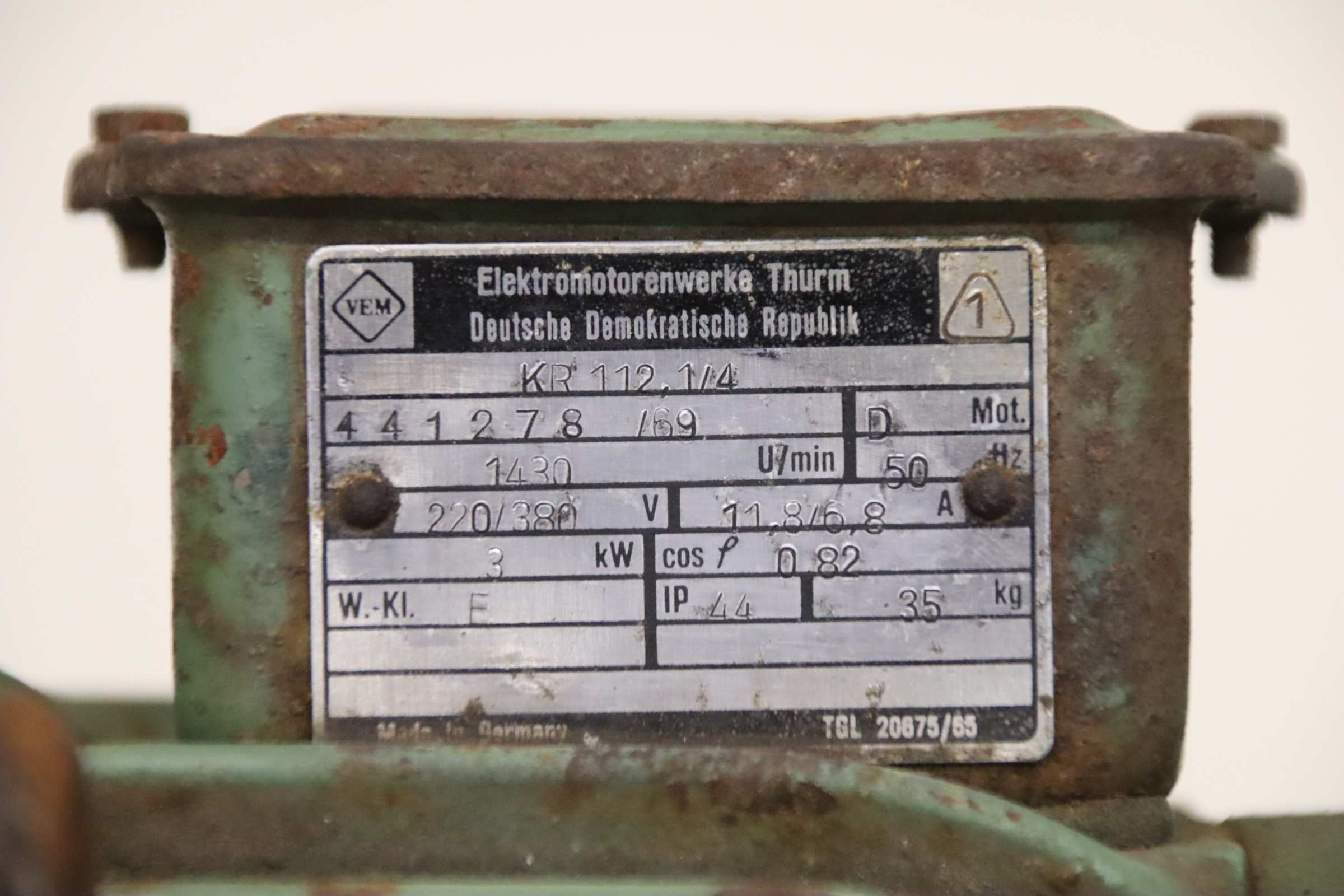 Elektromotor 3 kW 1430 U/min von VEM - KR 112 1/4 – Bild 4