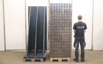 Aufspannwinkel mit Gewindebohrungen von unbekannt - 1000/800/H1250 mm