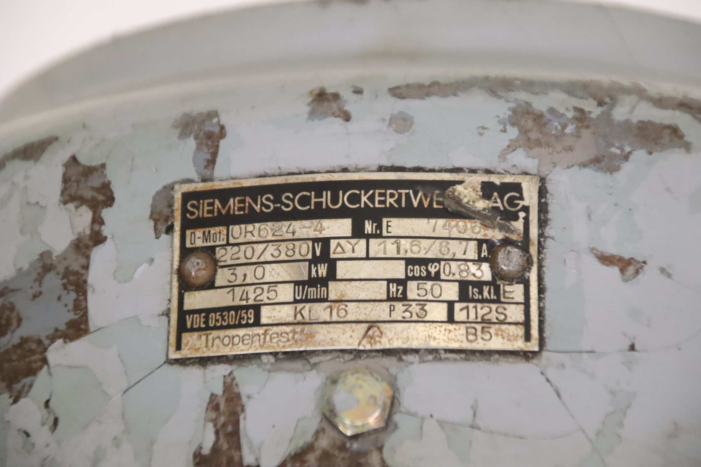 Elektromotor 3,0 kW 1425 U/min von Siemens-Schuckertwerke - OR624-4 – Bild 4