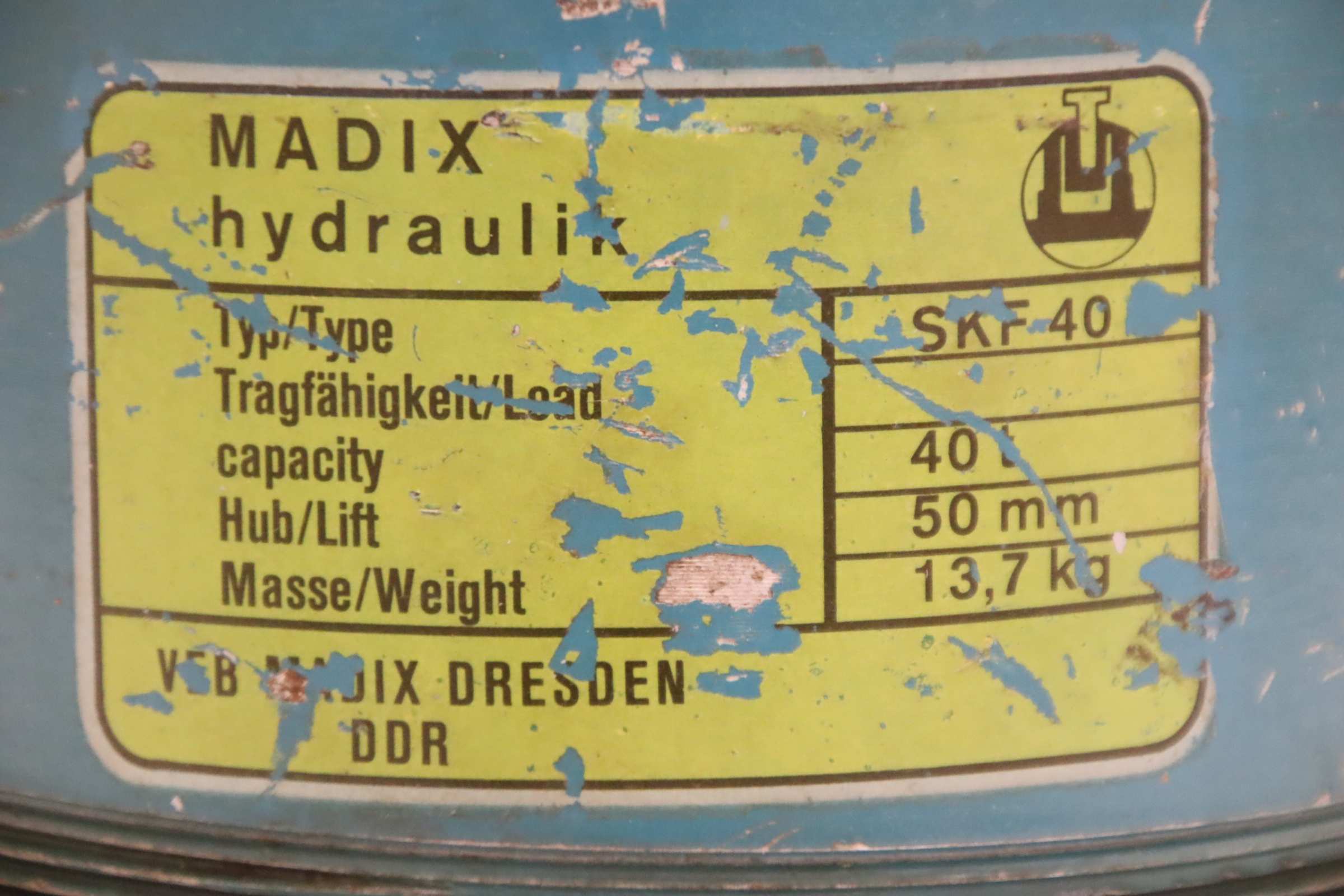 Kurzhub-Schwerlastzylinder 40 t von VEB Madix - SKF 40 – Bild 4