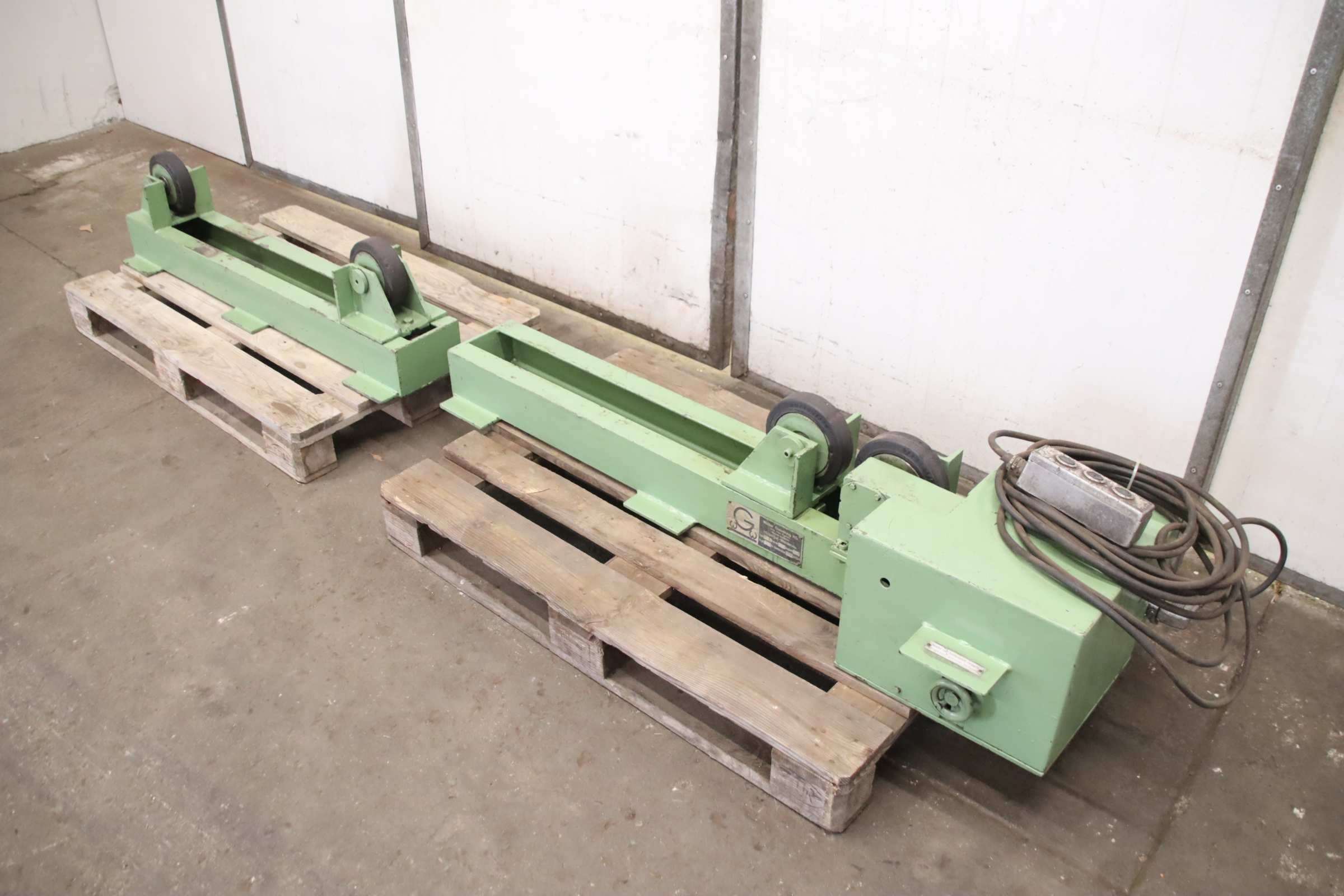 Behälterdrehvorrichtung 1,2 Ton von Gieseking - Rollenabstand 187 - 1000 mm
