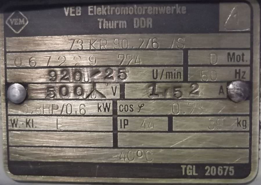 Getriebemotor 0,6 kW 25 U/min von VEM - Z3KR90,2/6/S – Bild 8