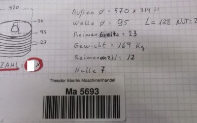 Keilriemenscheibe 12-rillig von Guss - SPC 570-12 (22 mm) – Bild 4