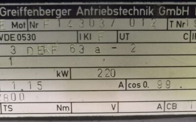 Elektromotor 0,18 kW 2800 U/min von Greiffenberger - 3 DEKF 63a  - 2 – Bild 4