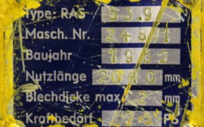 Tafelschere 2 x 2040 mm von RAS - 53.9 – Bild 7