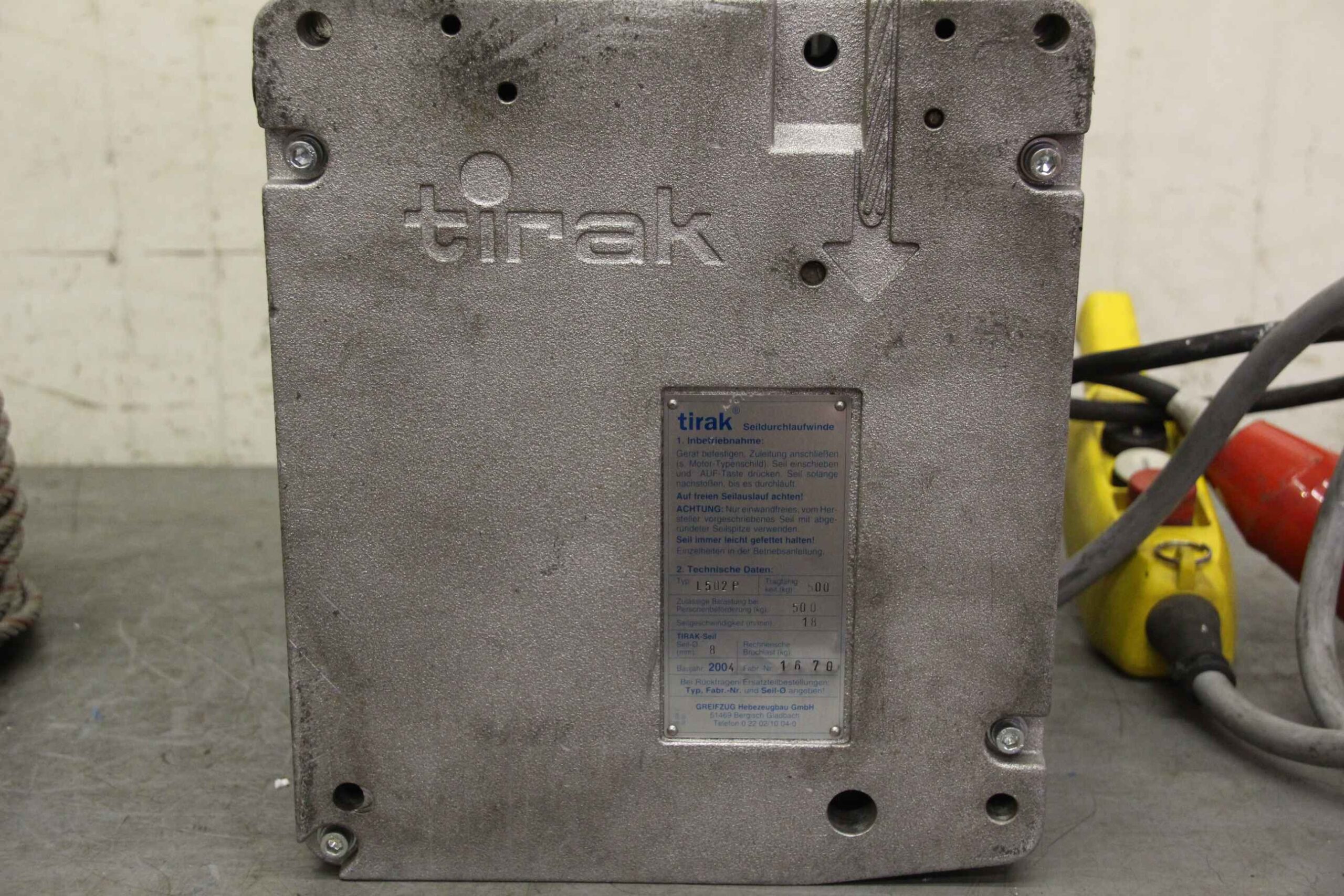 Elektroseilzug für Personentransport von tirak Greifzug** - L502P – Bild 11
