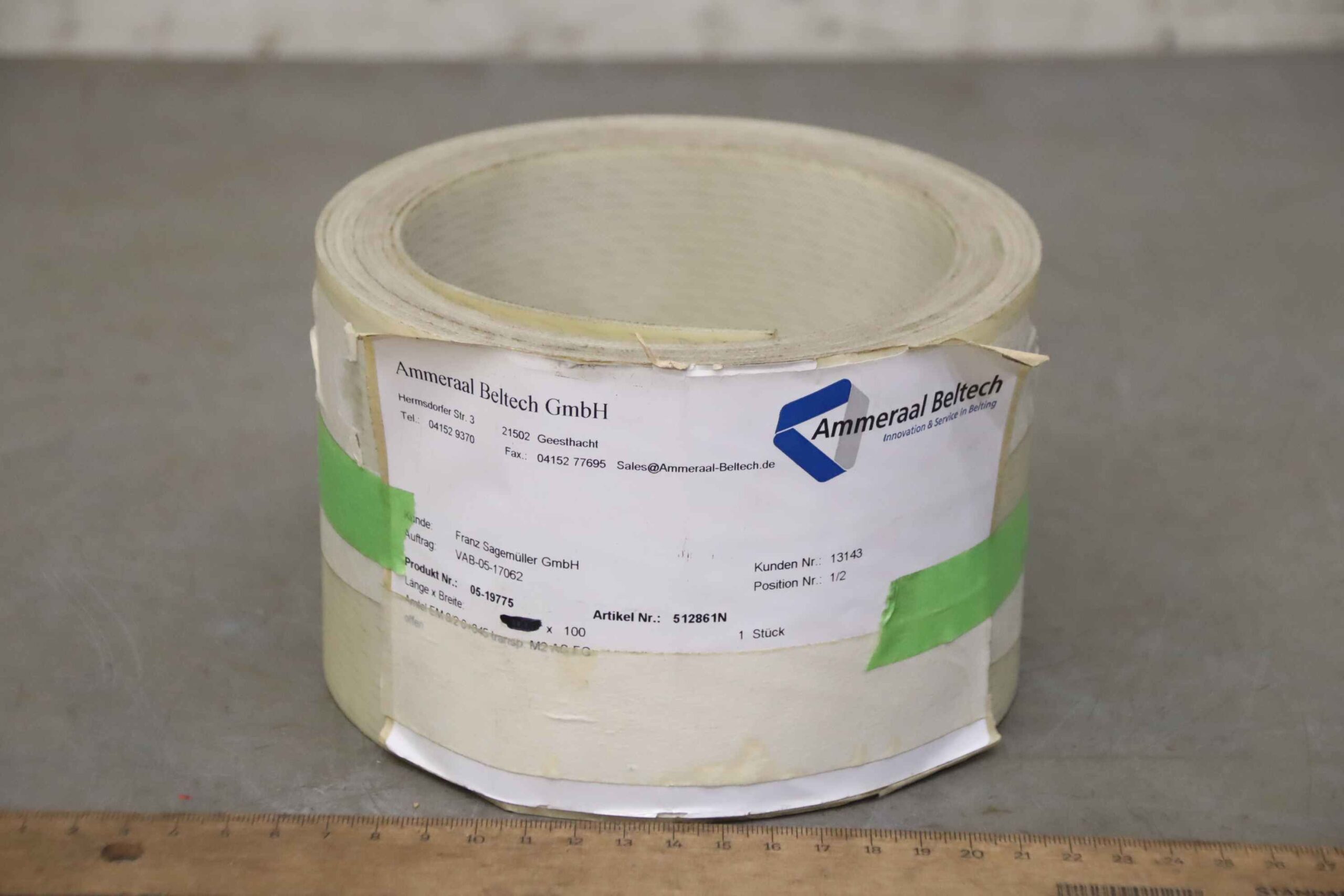 Förderbandgurt Breite 100 mm von Ammeraal Beltech - EM 8/2 0+045 transp. – Bild 3