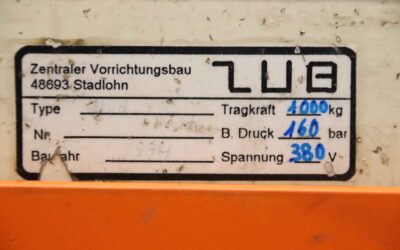 Scherenhubtisch mit Rollenbahn von unbekannt - Traglast 1000 kg  2400 x 820 mm – Bild 5